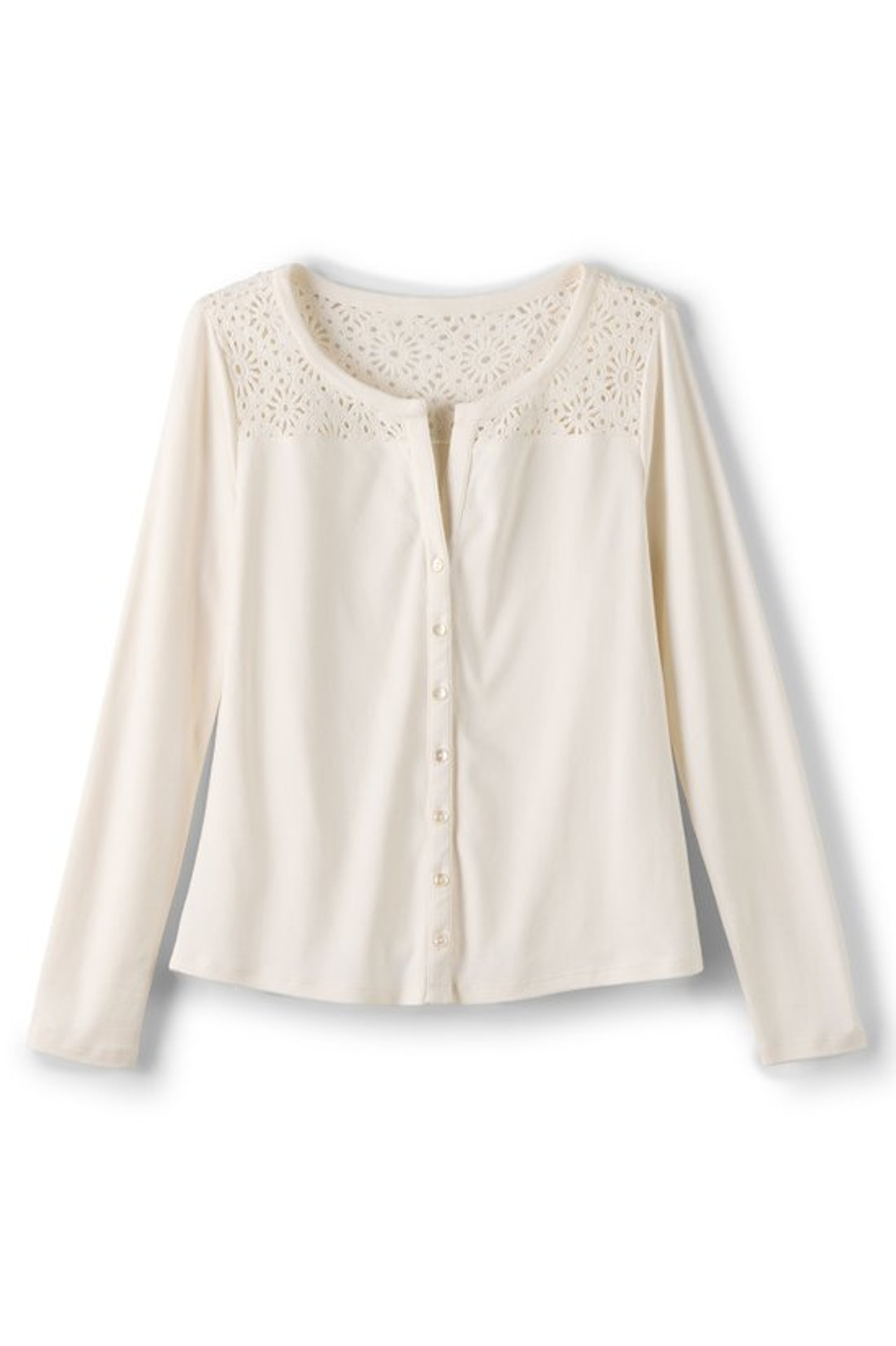 Rhae Lace Button Top