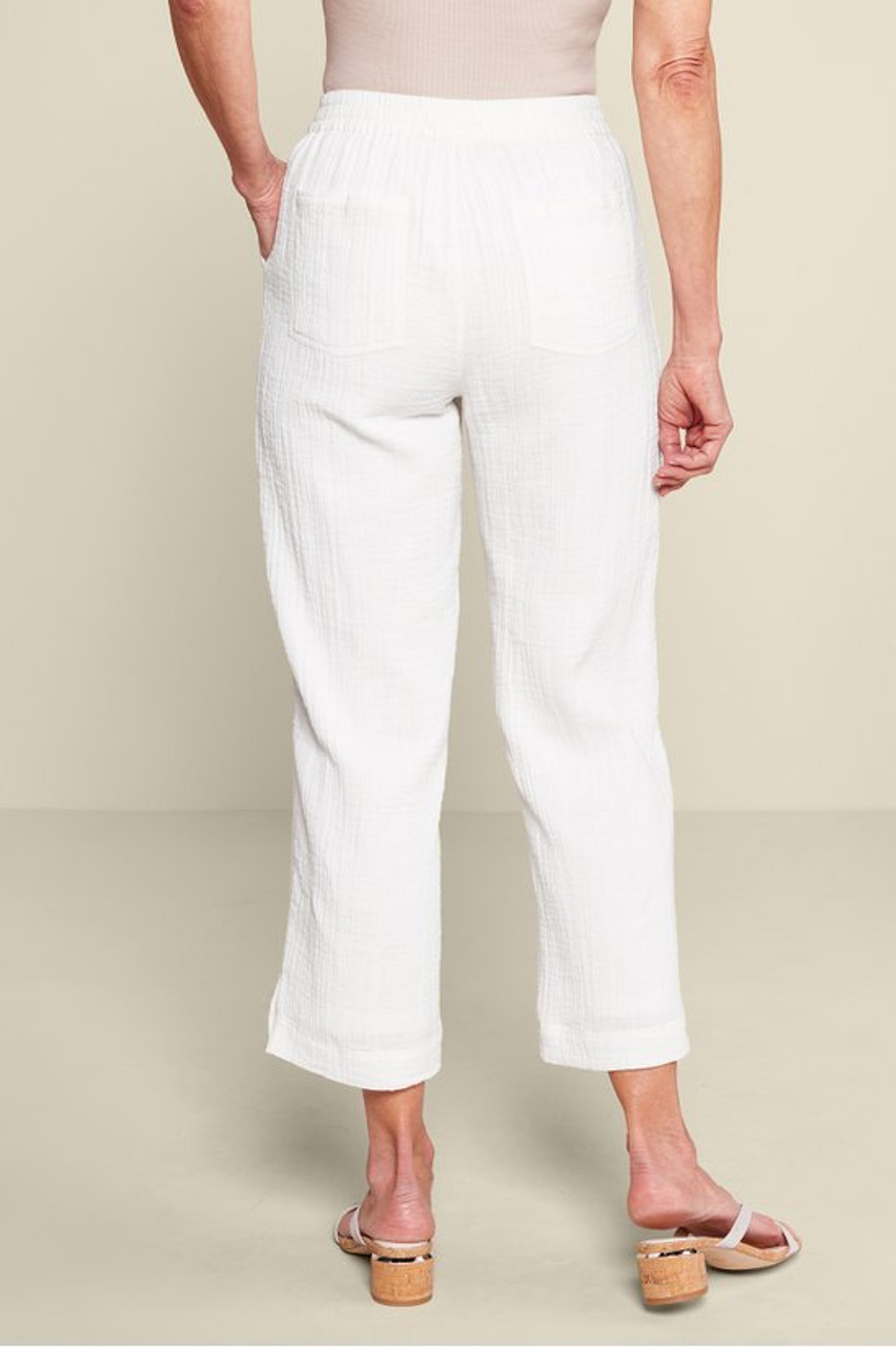 Khulani Straight Leg Gauze Crop Pants