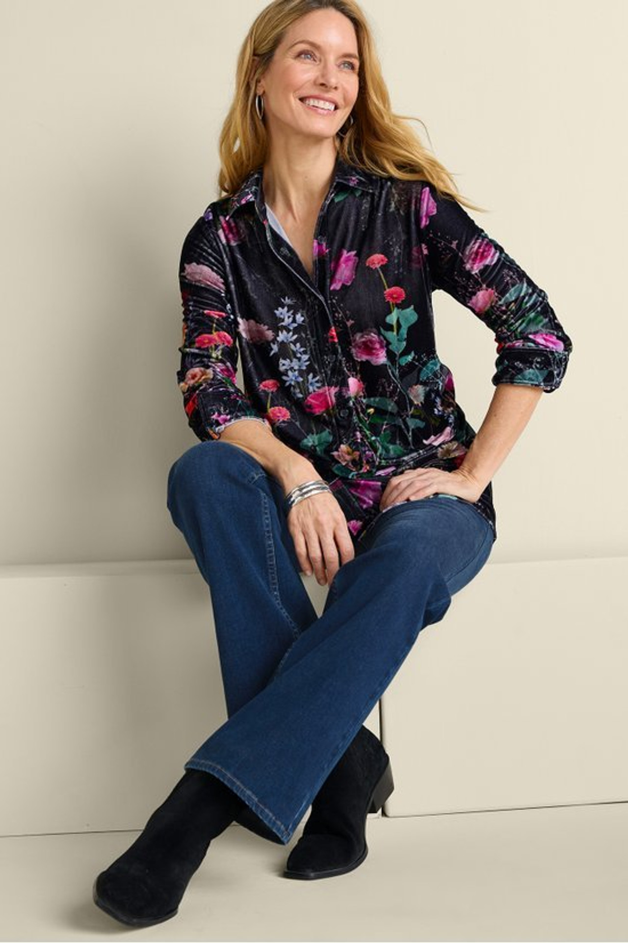 Velvet Boyfriend Tunic Shirt1479