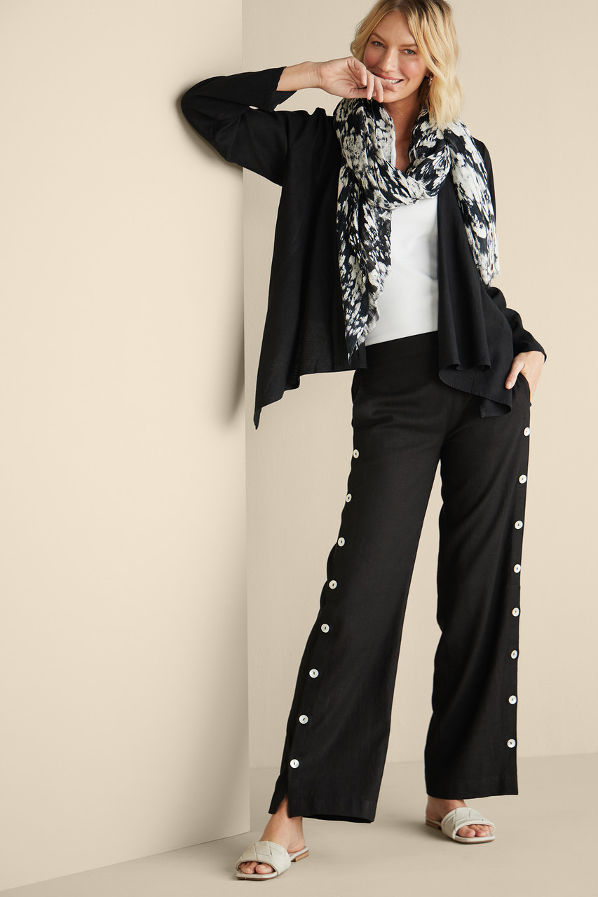 Sonoma Linen Blend Wide Leg Pants