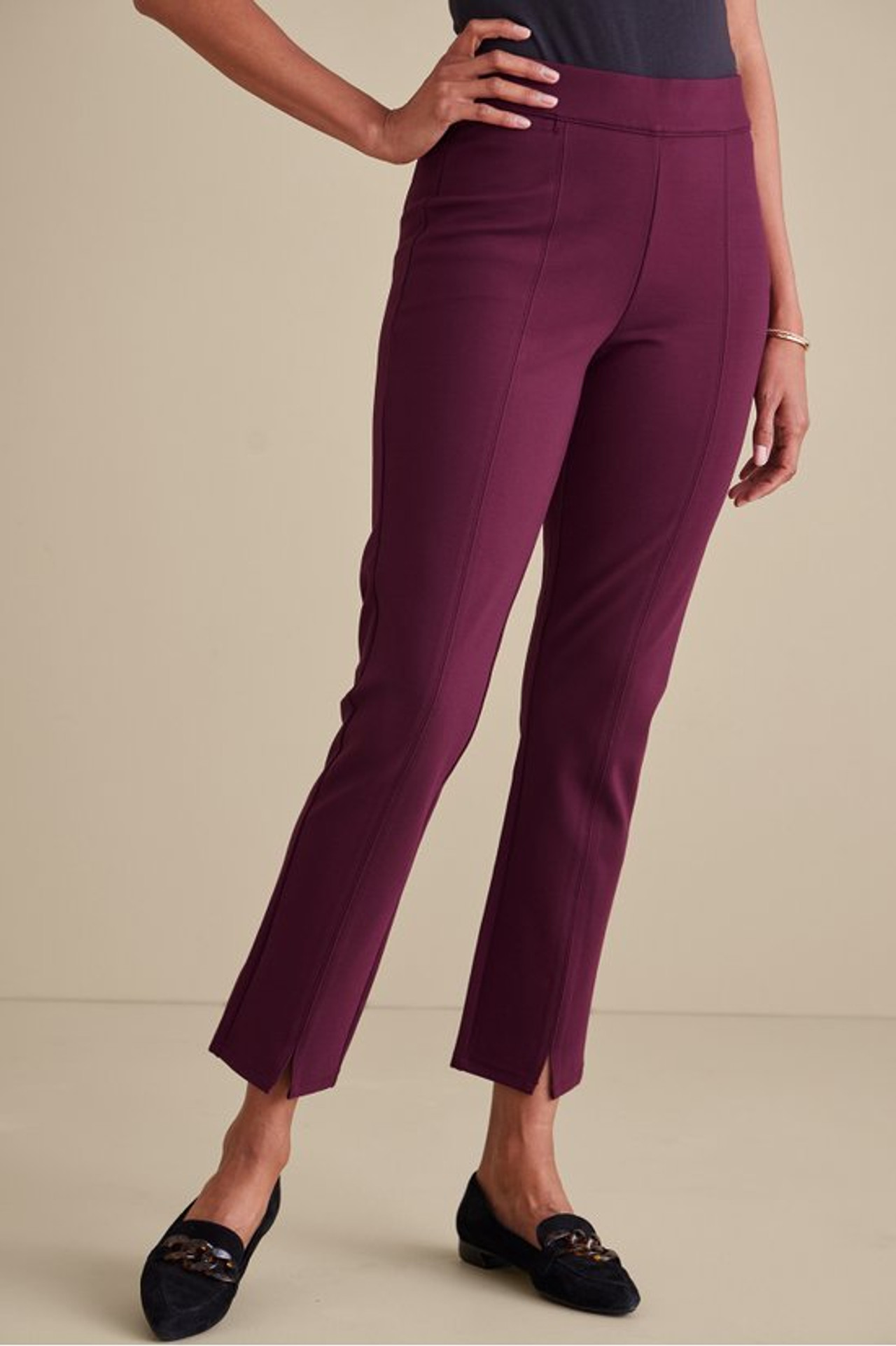 SoftEssential™ Ponte Slim Ankle Pants
