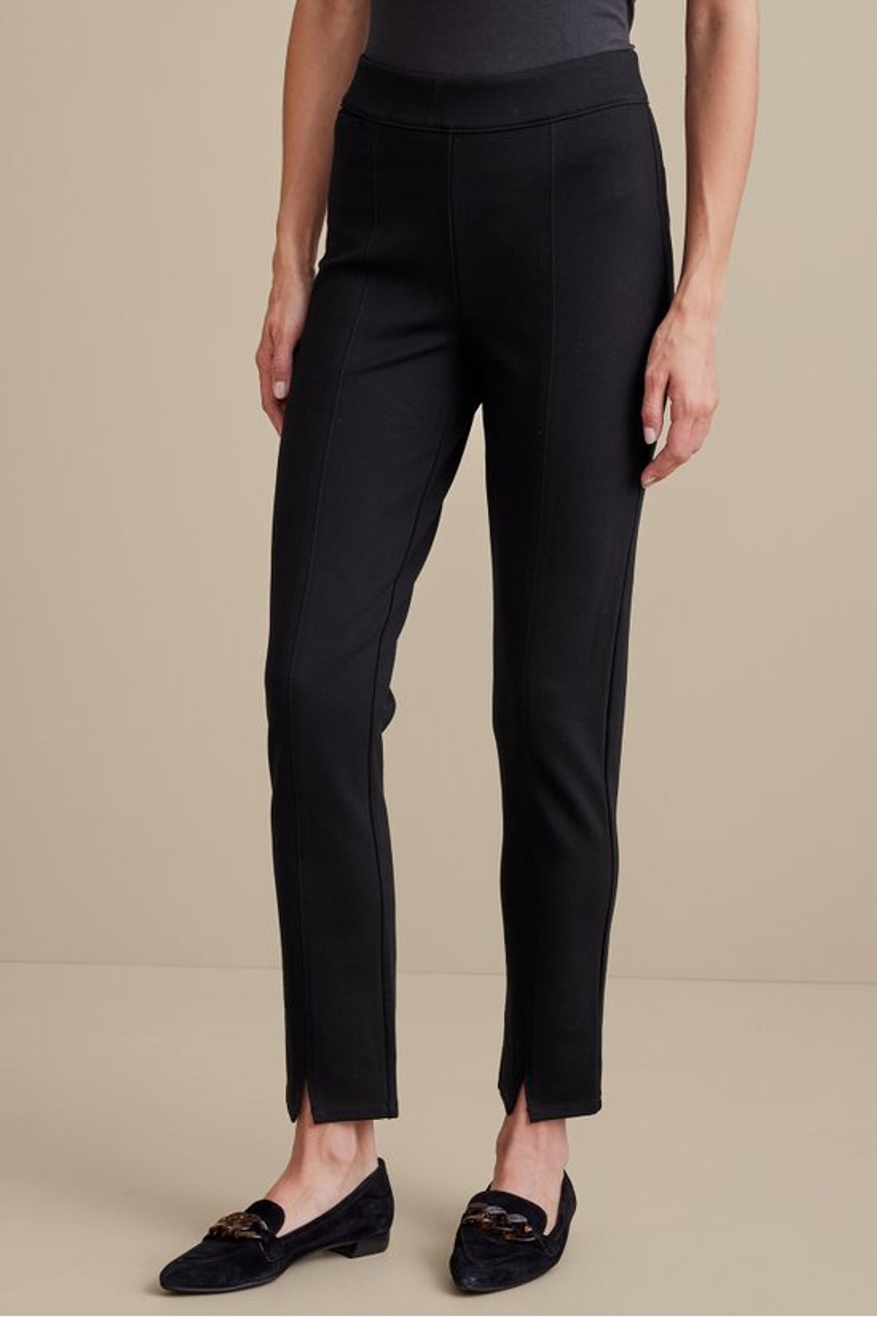 SoftEssential™ Ponte Slim Ankle Pants