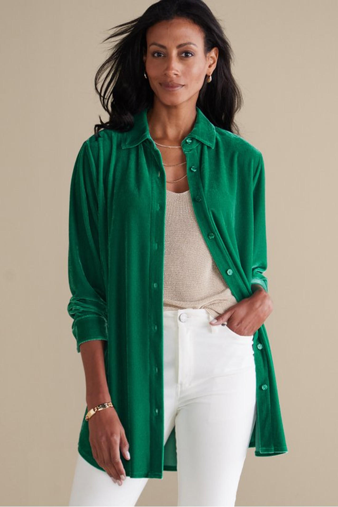 Velvet Boyfriend Tunic Shirt1479