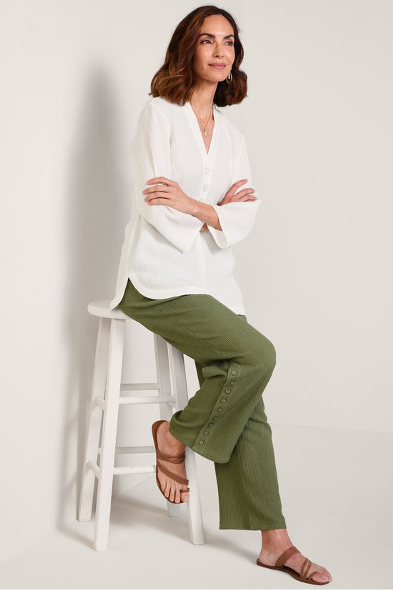 Oceo Gauze Button Tunic