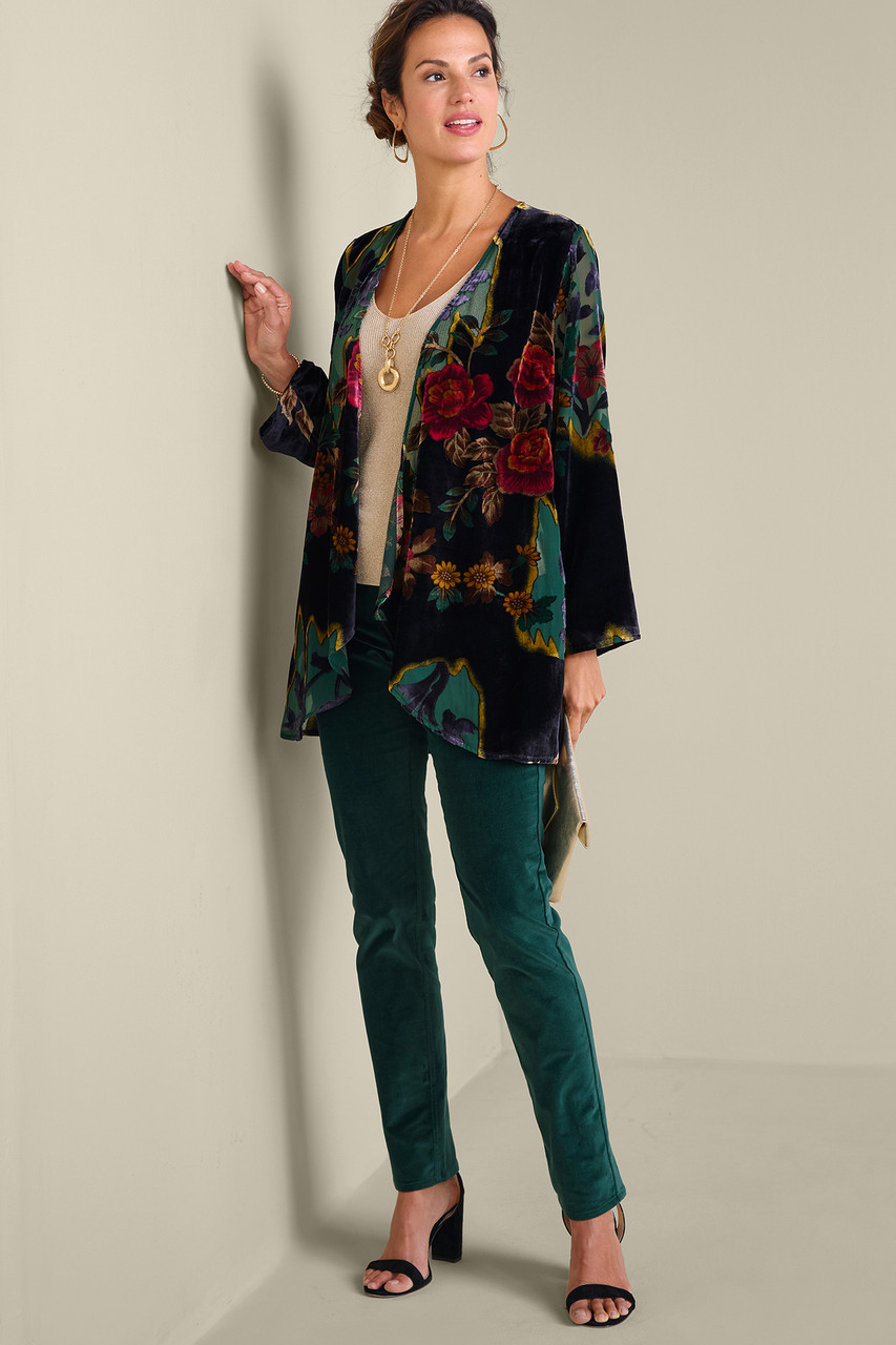 Aaliyah Floral Velvet Topper