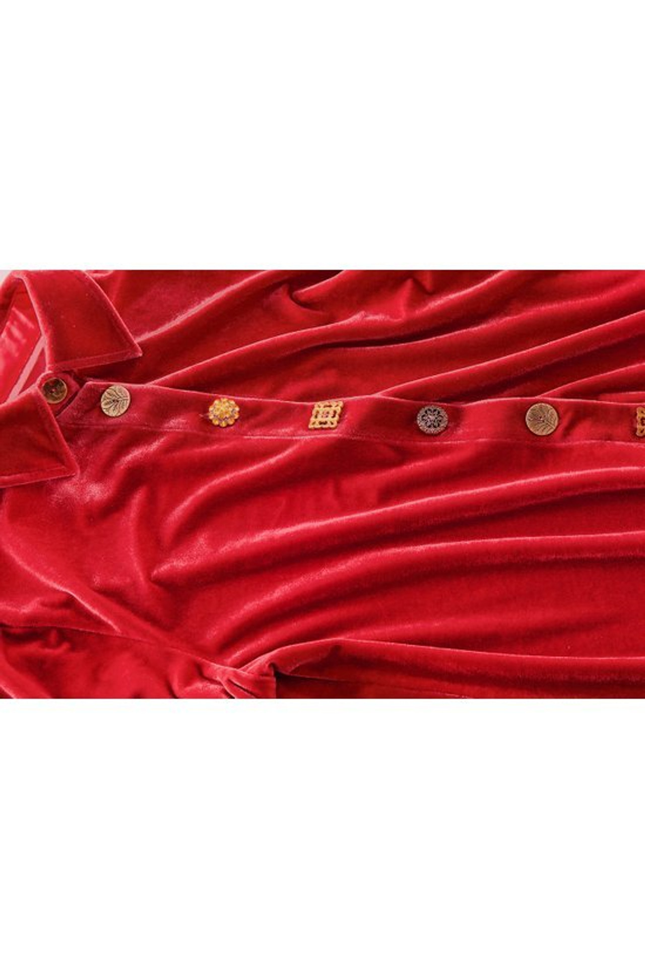 Filigree Velvet Boyfriend Shirt