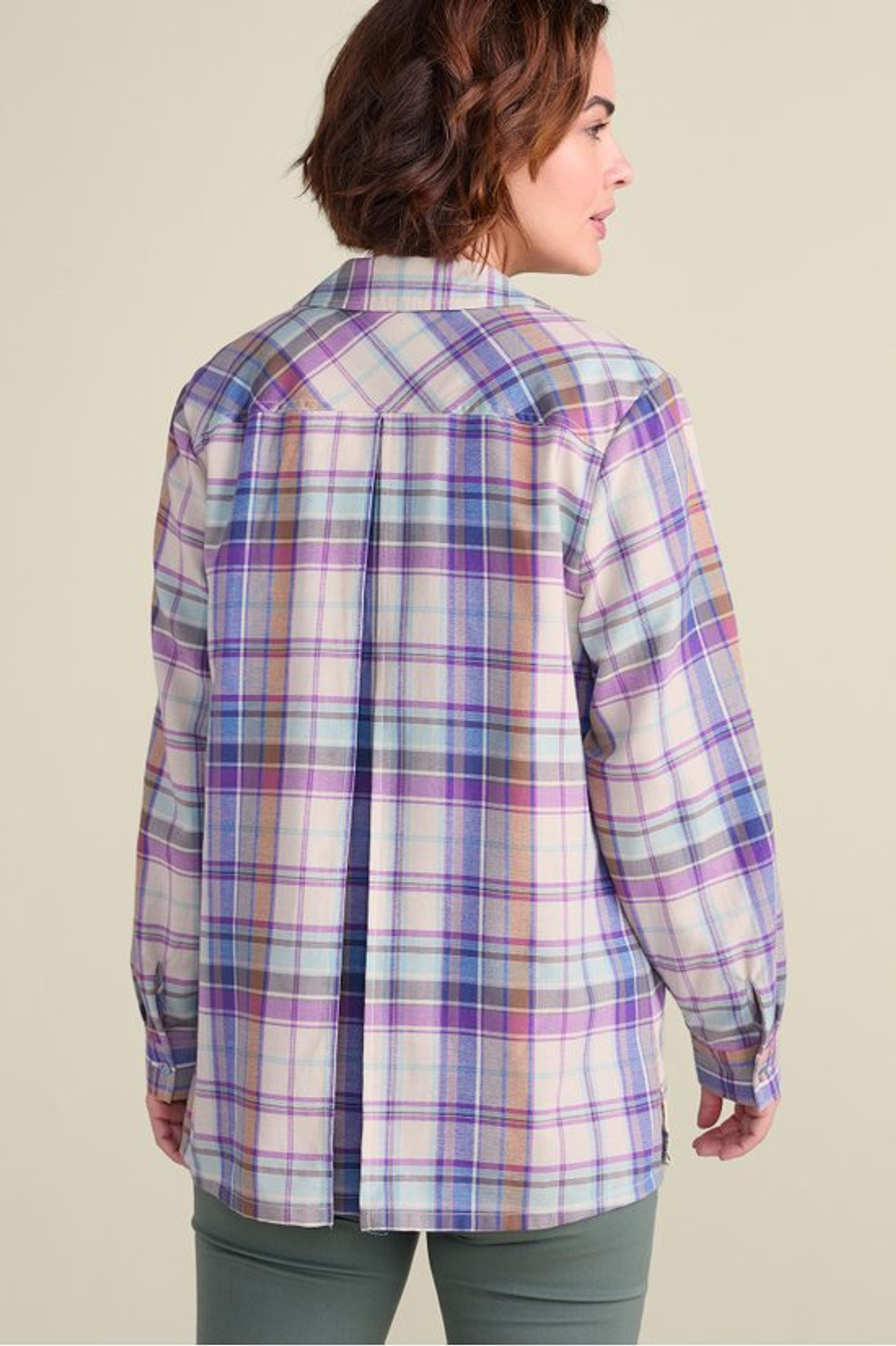 Janine Plaid Button-Front Tunic