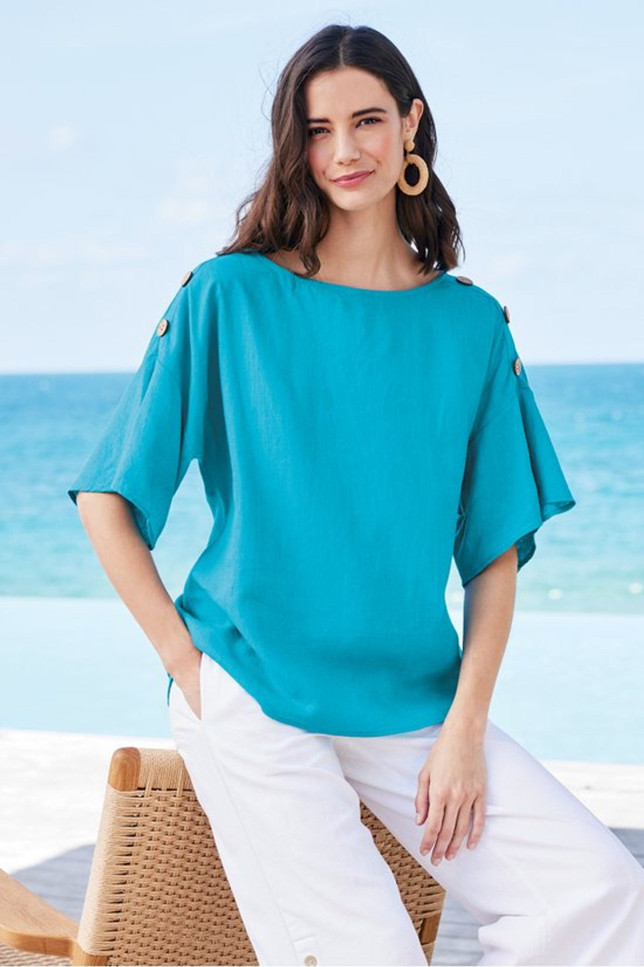 Andrea Linen Blend Pullover