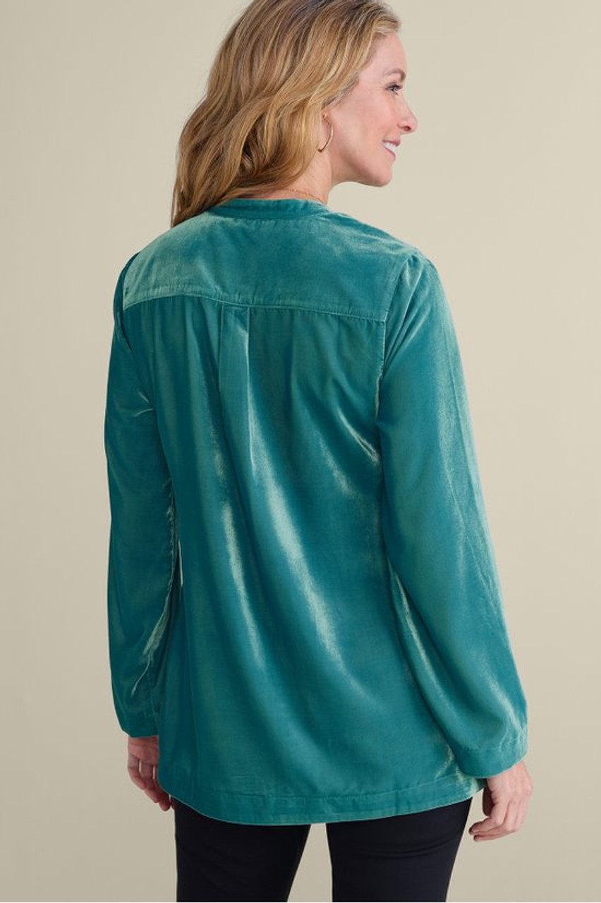 Gilda Embroidered Velvet Tunic