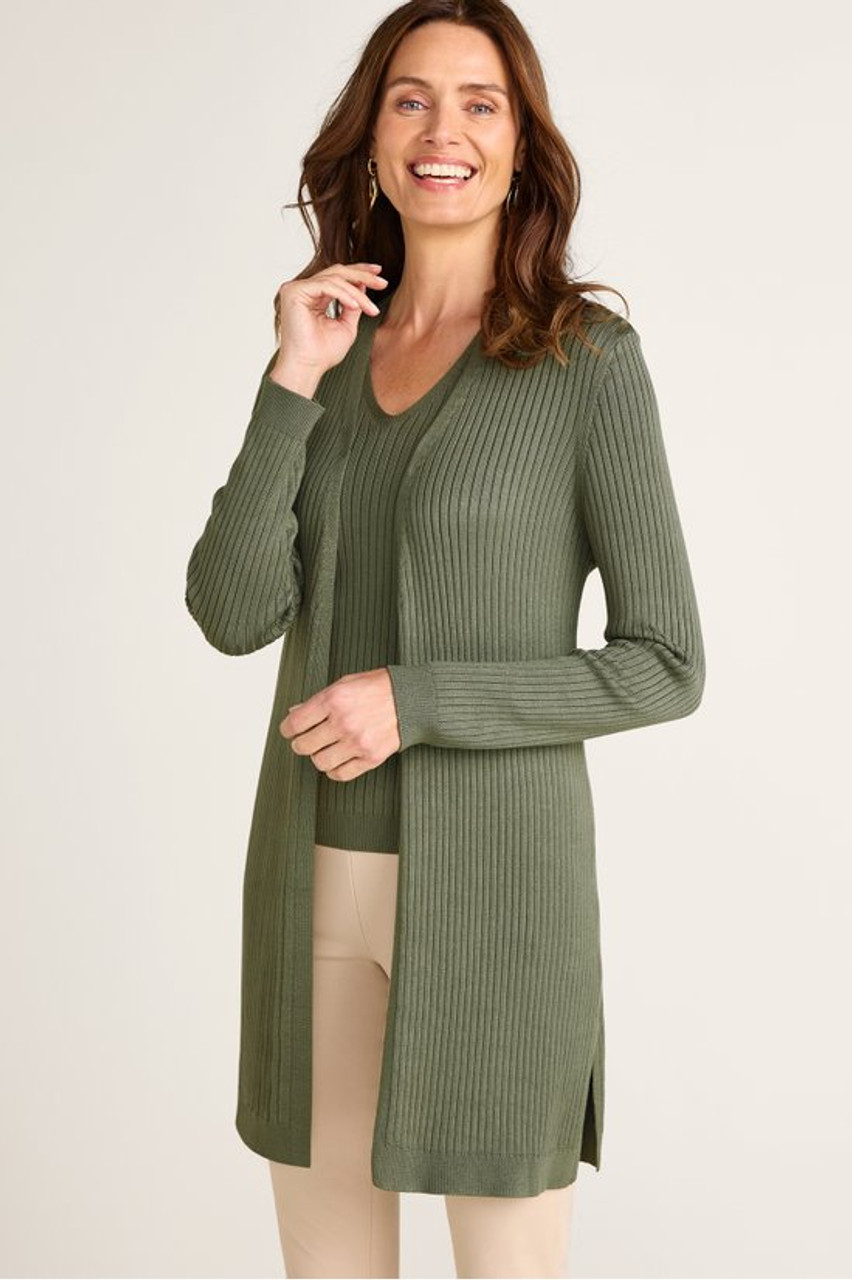 SoftEssential™ Ribbed Long Cardi1483