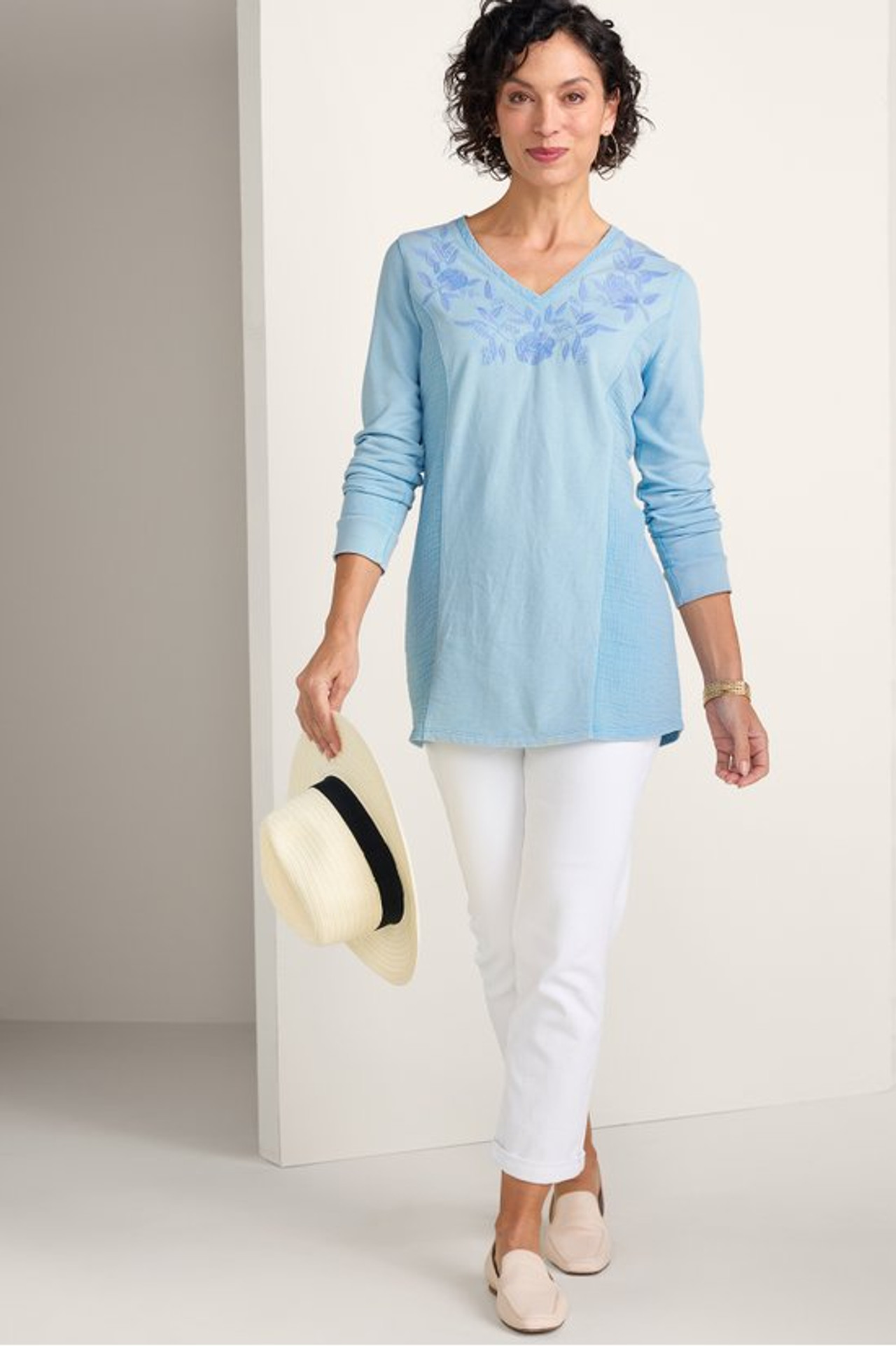 Salome French Terry & Gauze Tunic