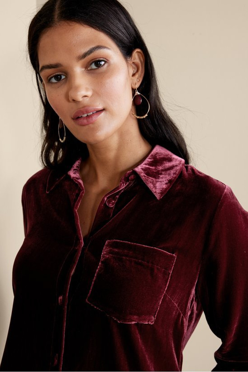 Eden Velvet and Lace Shirt