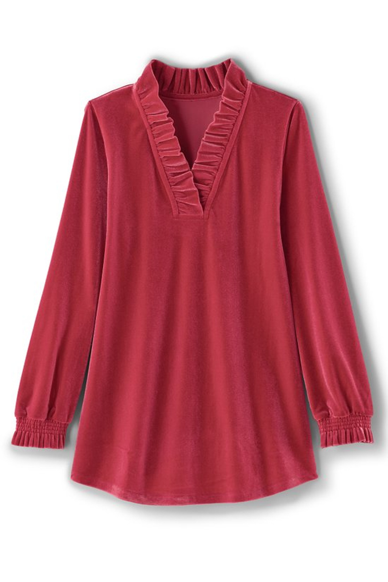 Marlee Ruffle Velvet Top