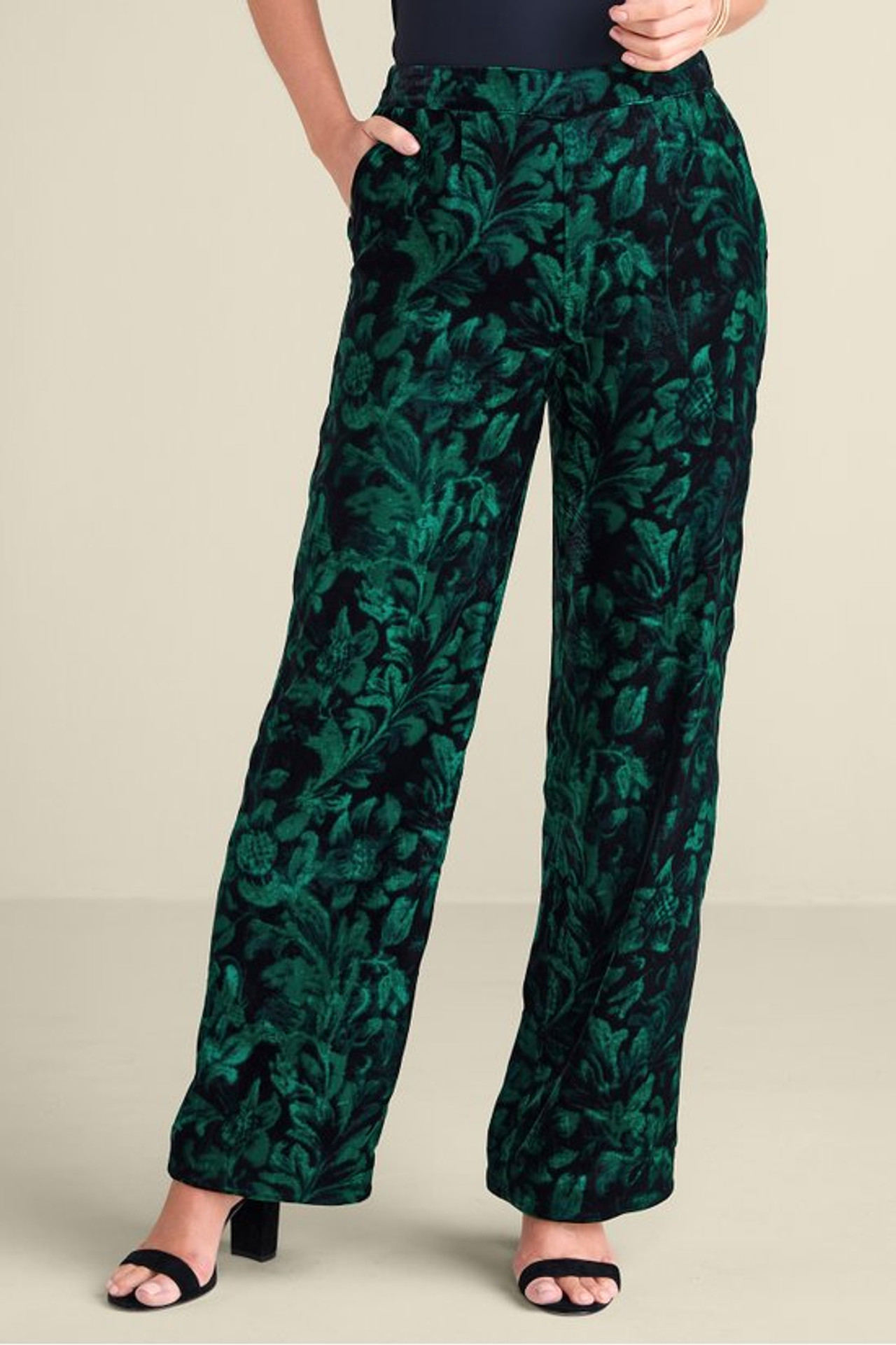 Aria Velvet Wide Leg Pants