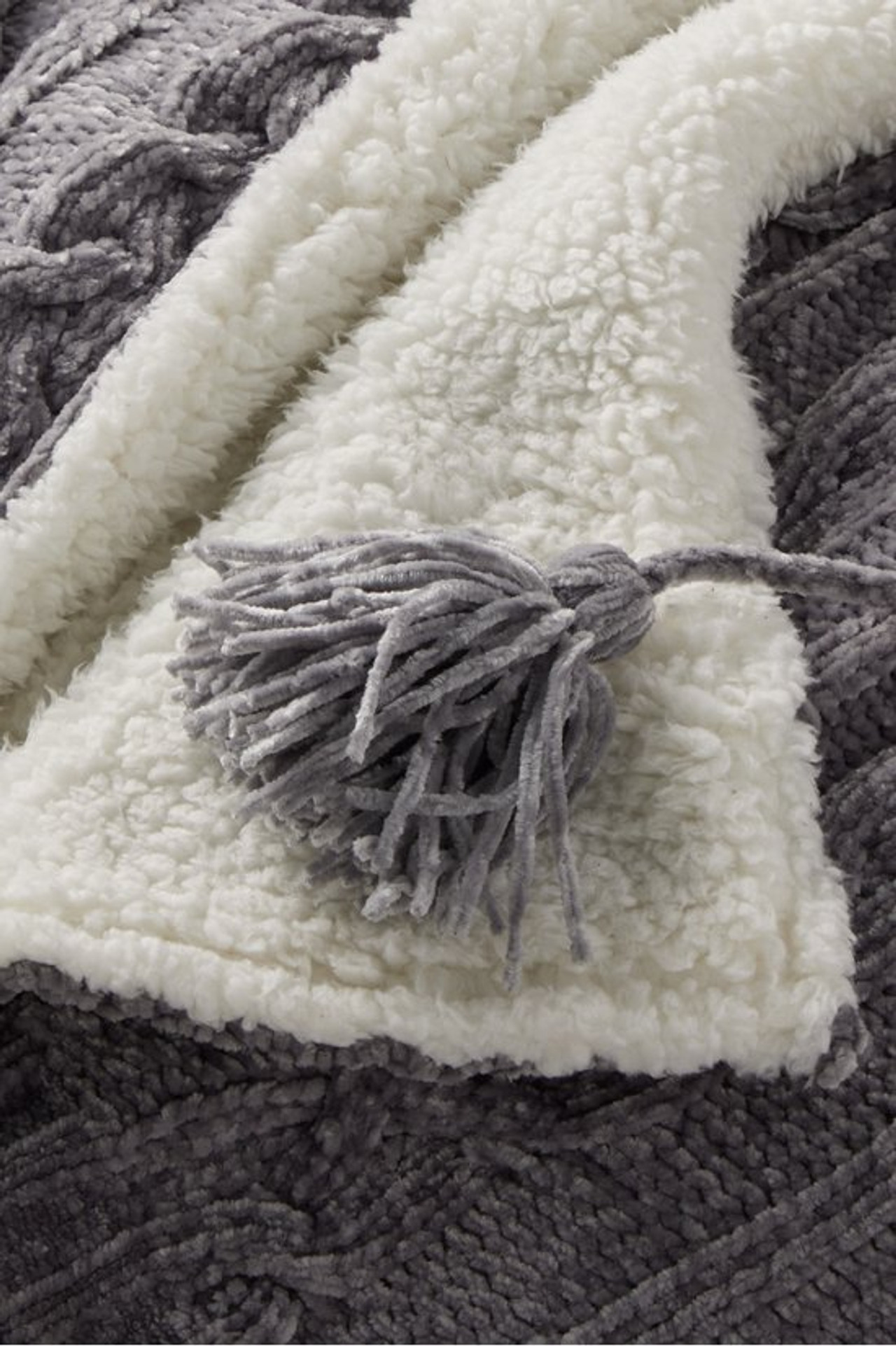 Chenille Sherpa Wearable Throw