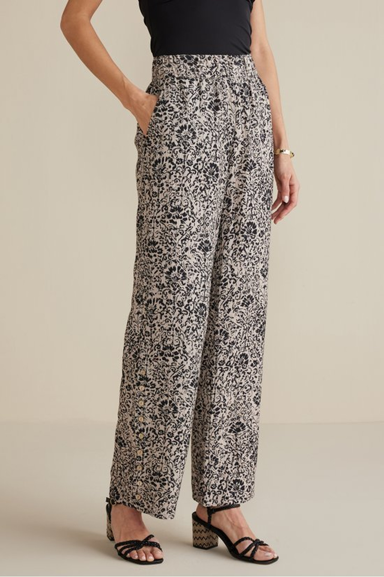 Oceo Gauze Wide-Leg Pants1474