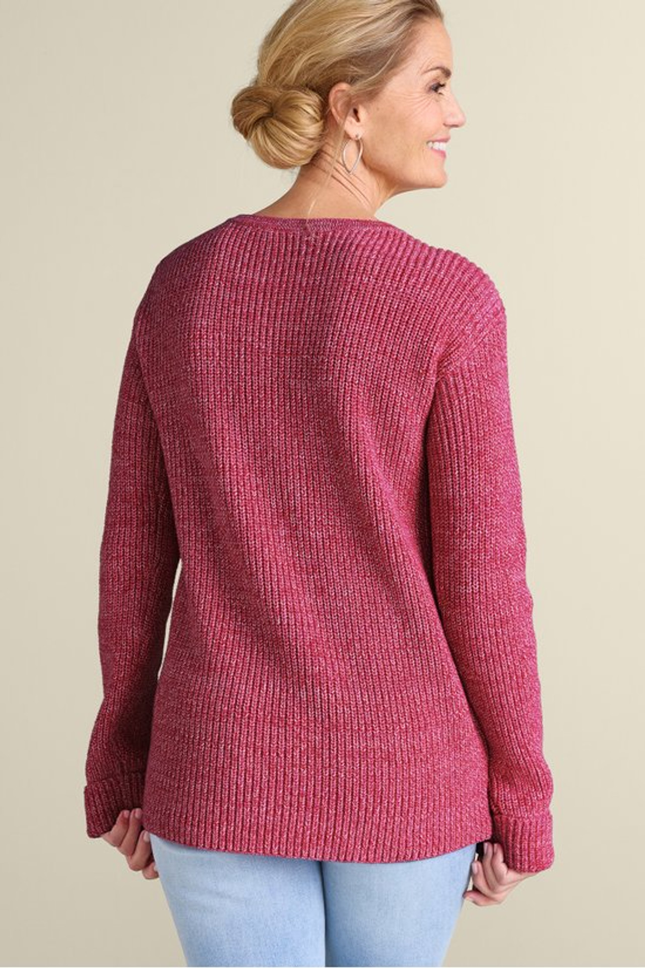 Francine Button-Shoulder Sweater