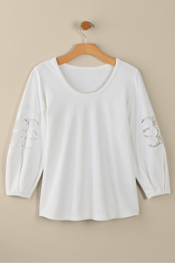 Charmaine Embroidered French Terry Top