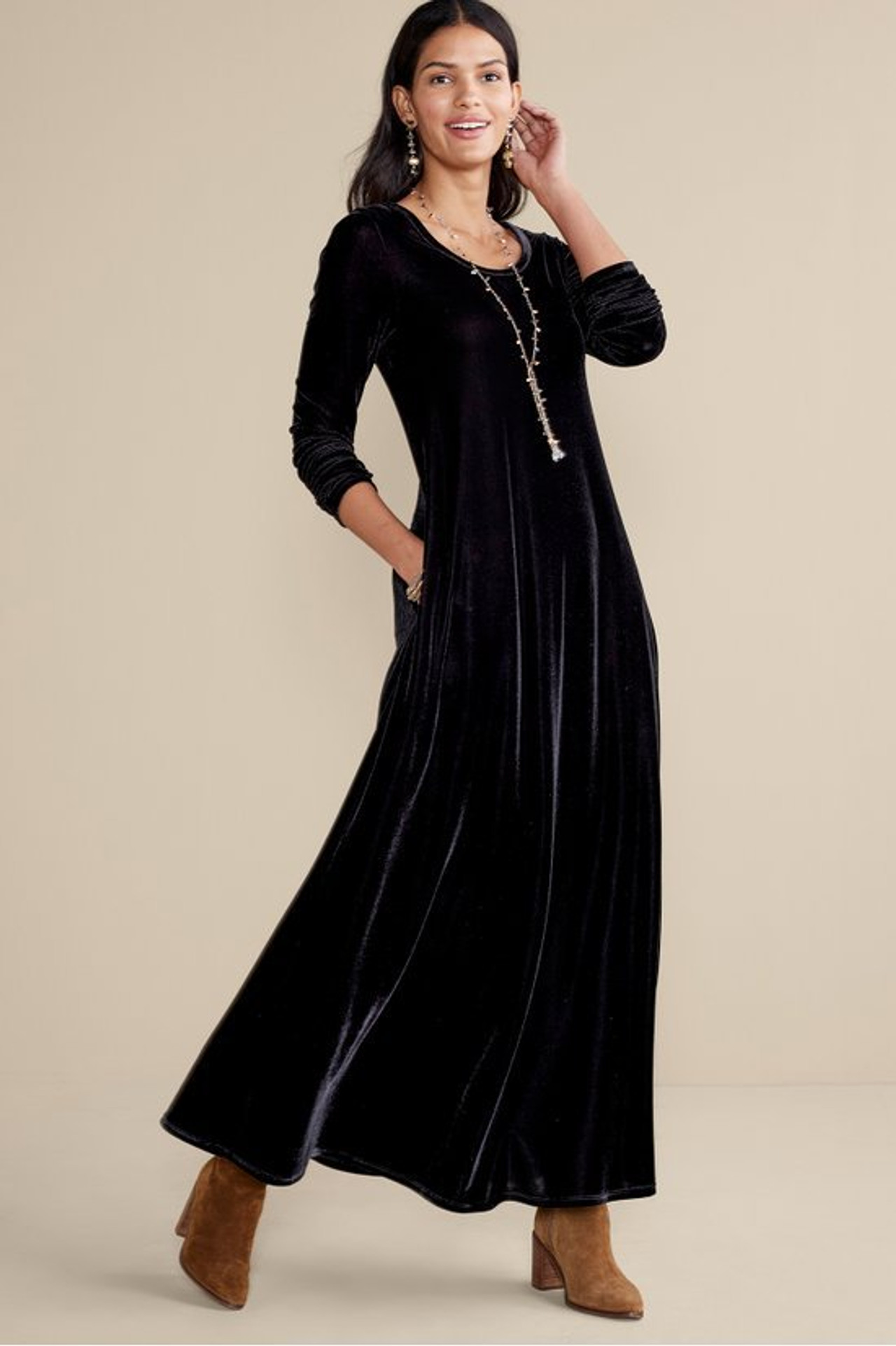 Santiago Stretch Velvet Dress1562