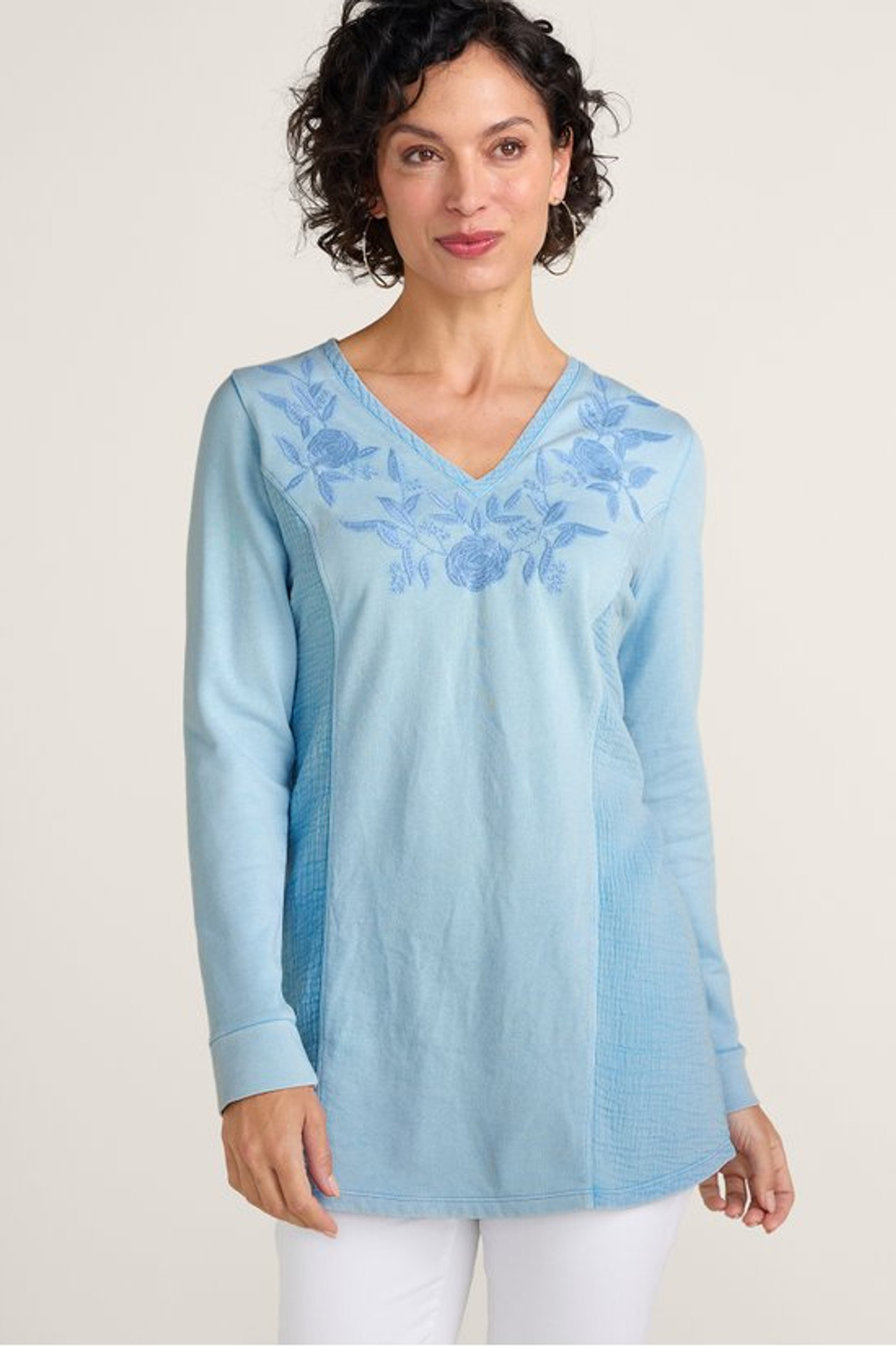 Salome French Terry & Gauze Tunic