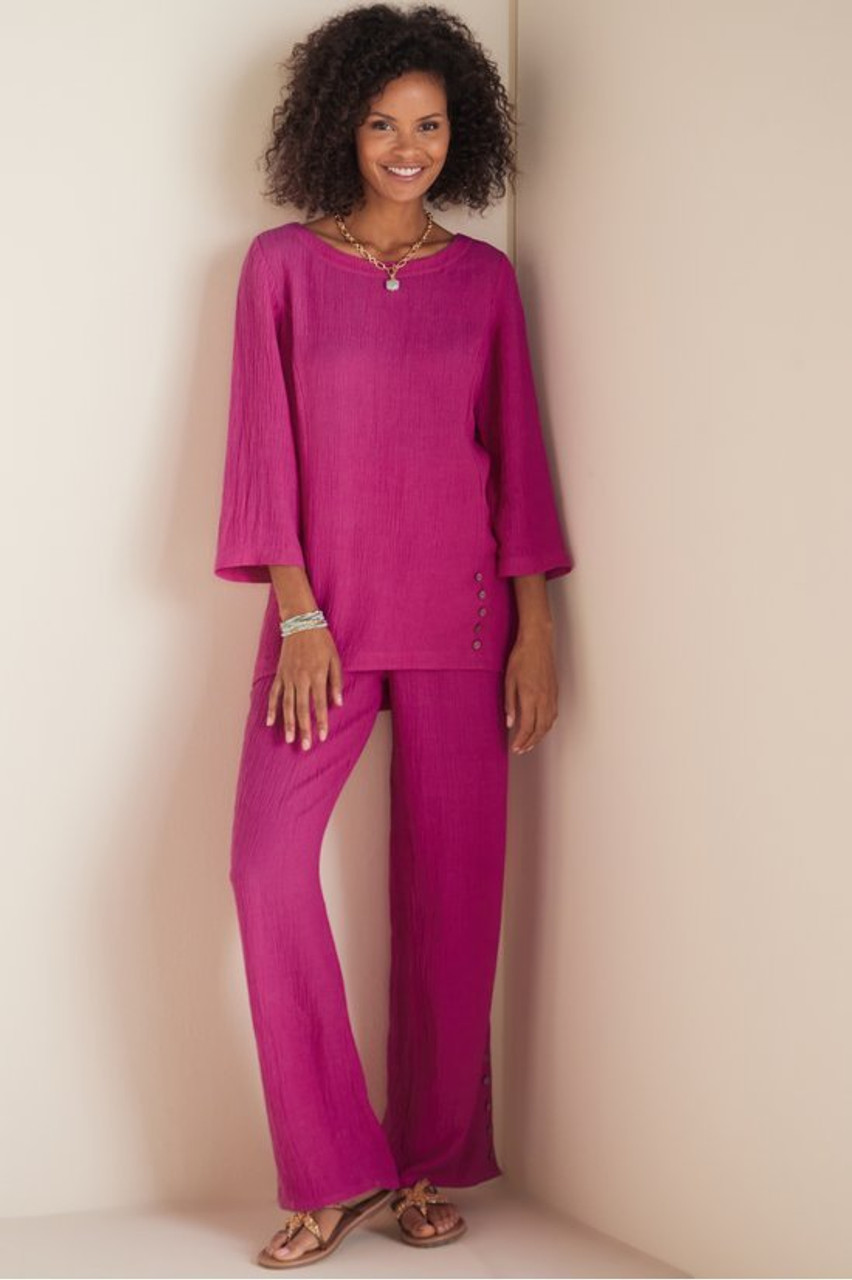 Oceo Gauze Wide-Leg Pants1474