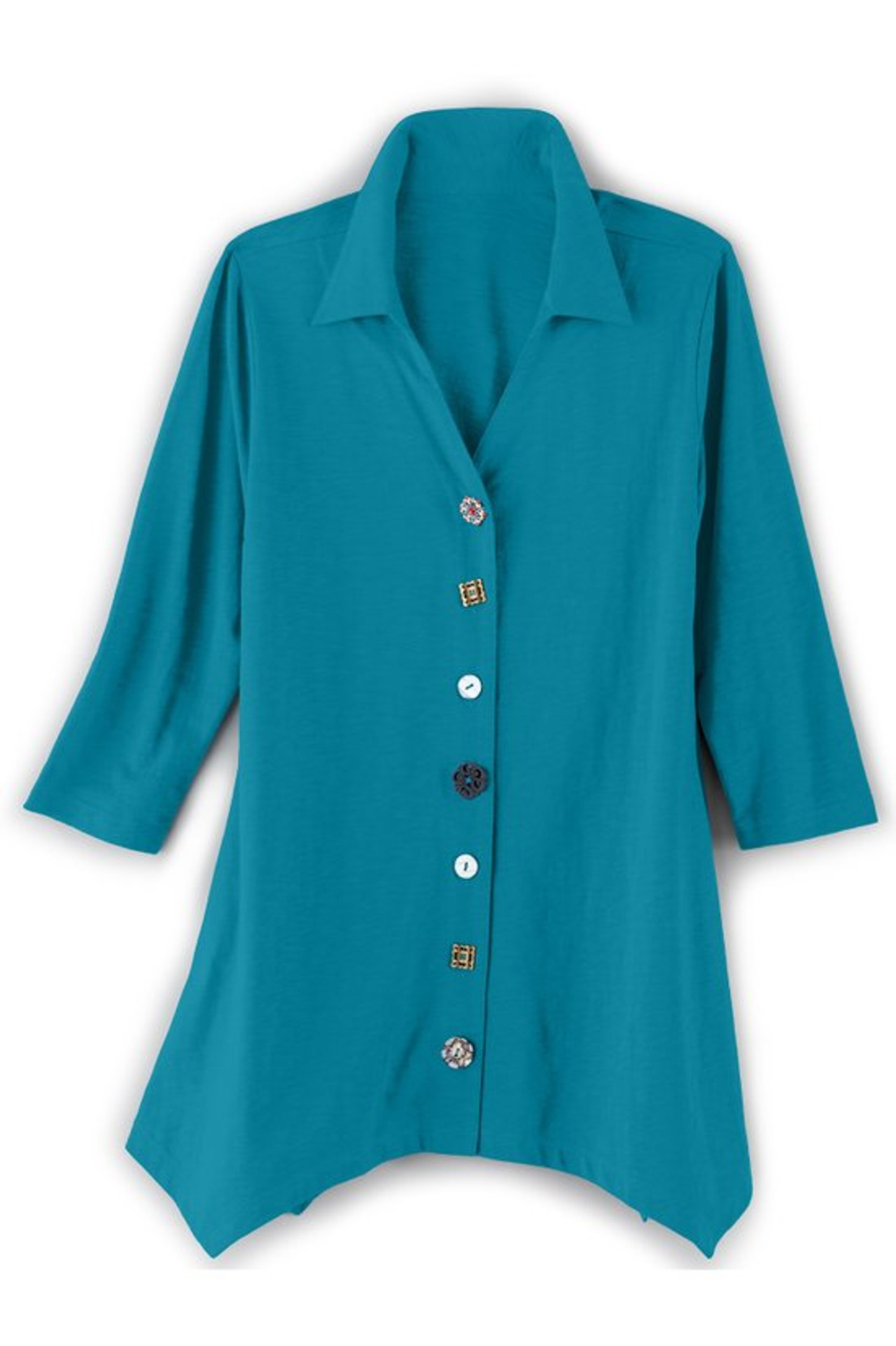 Danielle Button 3/4 Sleeve Tunic