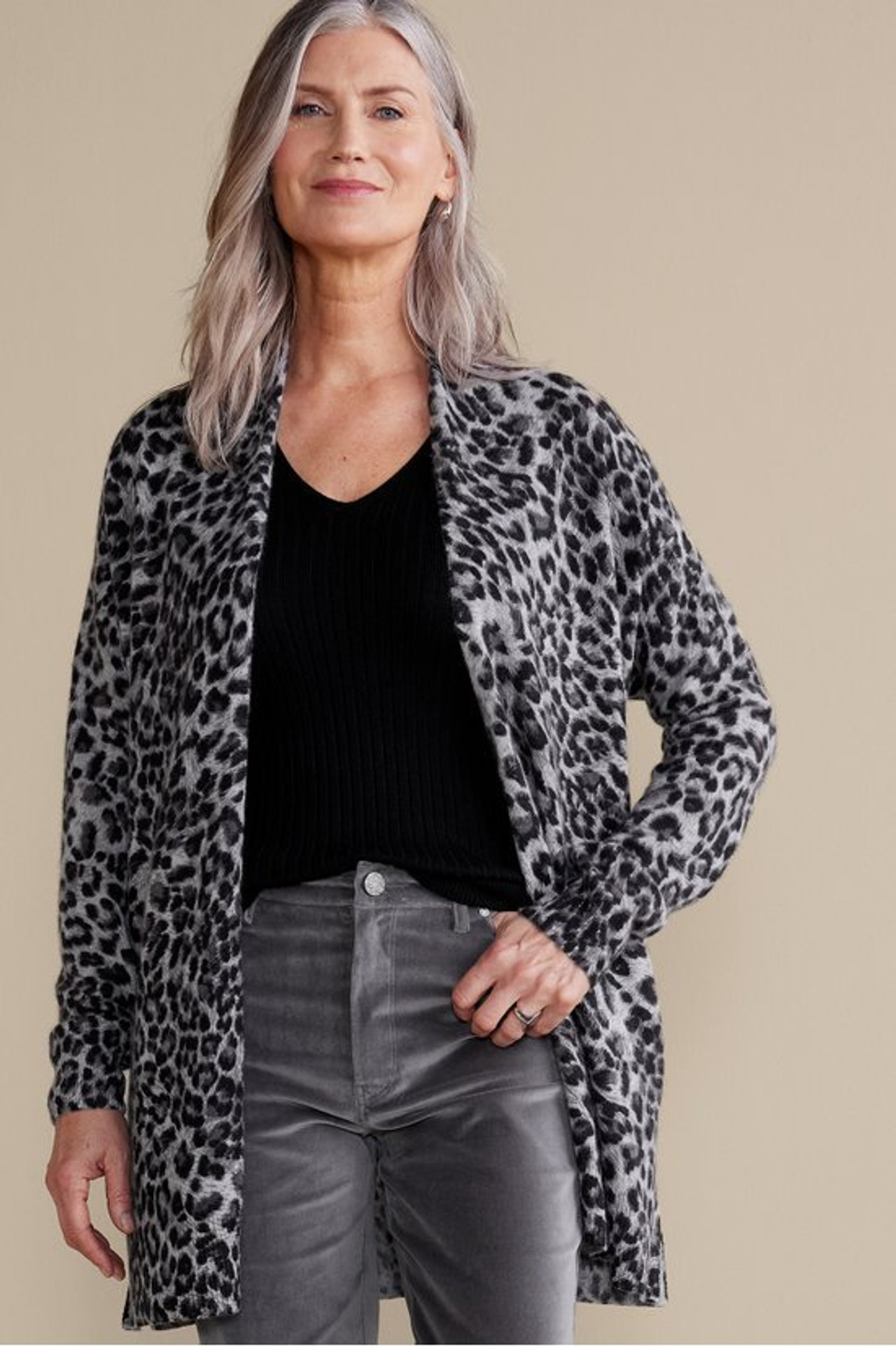 Sibyl Cashmere Printed Cardigan