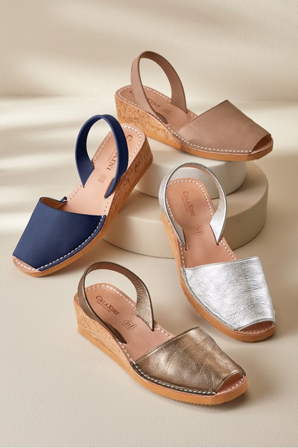 CalaXini Cork Wedge Sandals
