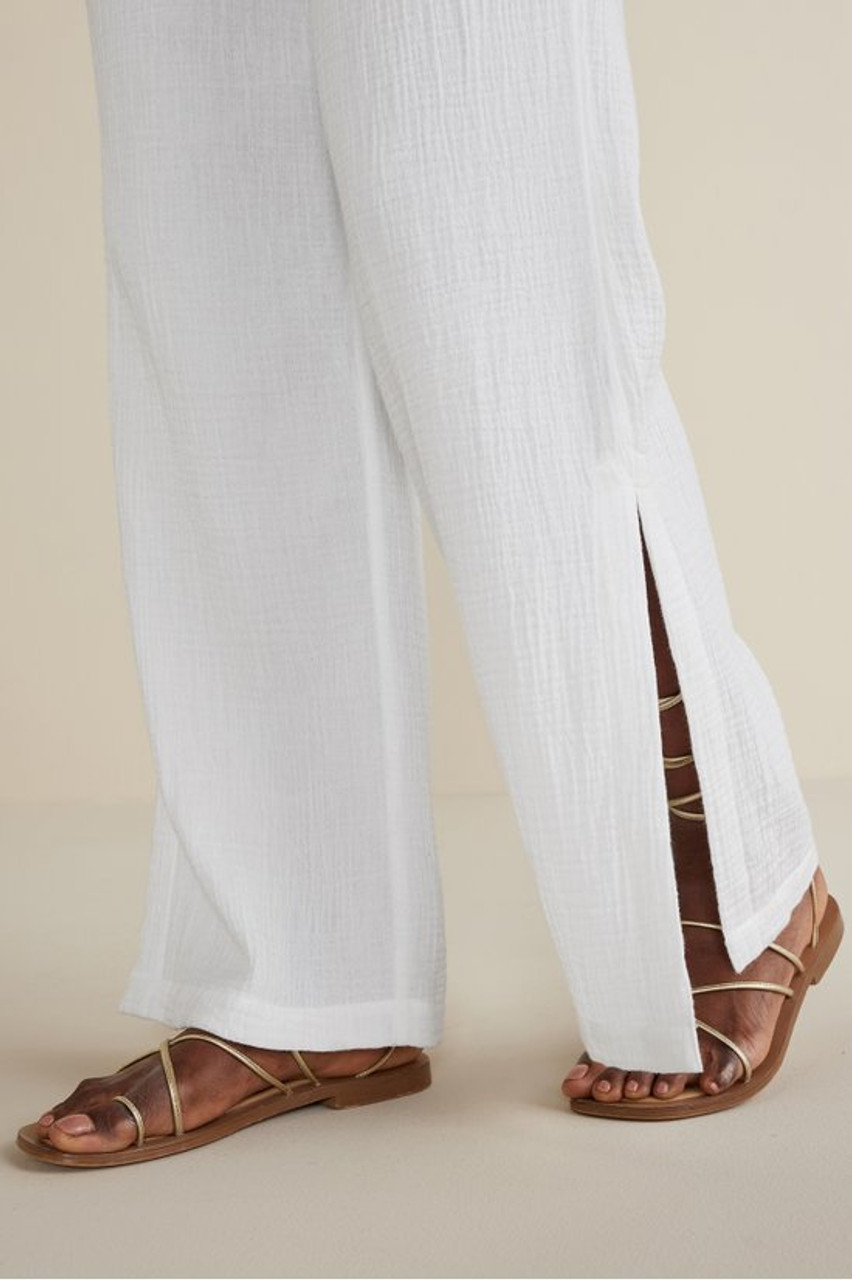 Khulani Wide Leg Gauze Pants