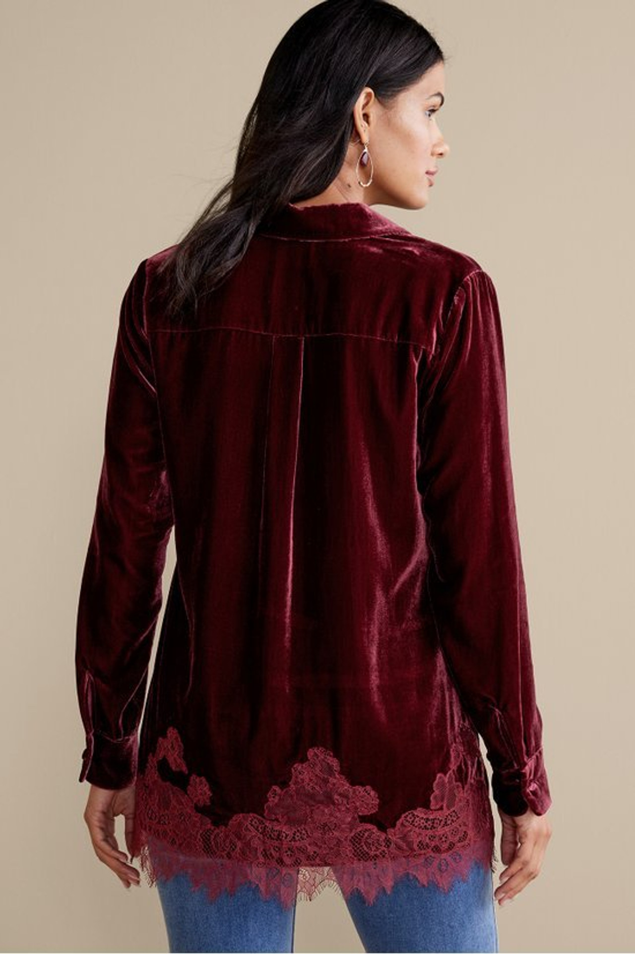 Eden Velvet and Lace Shirt