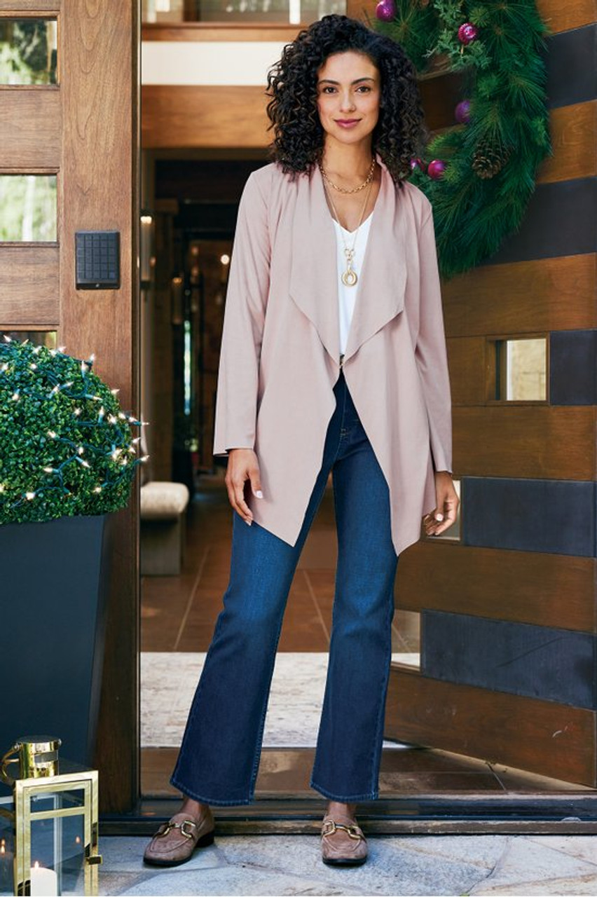 Shape Drape Faux Suede Jacket