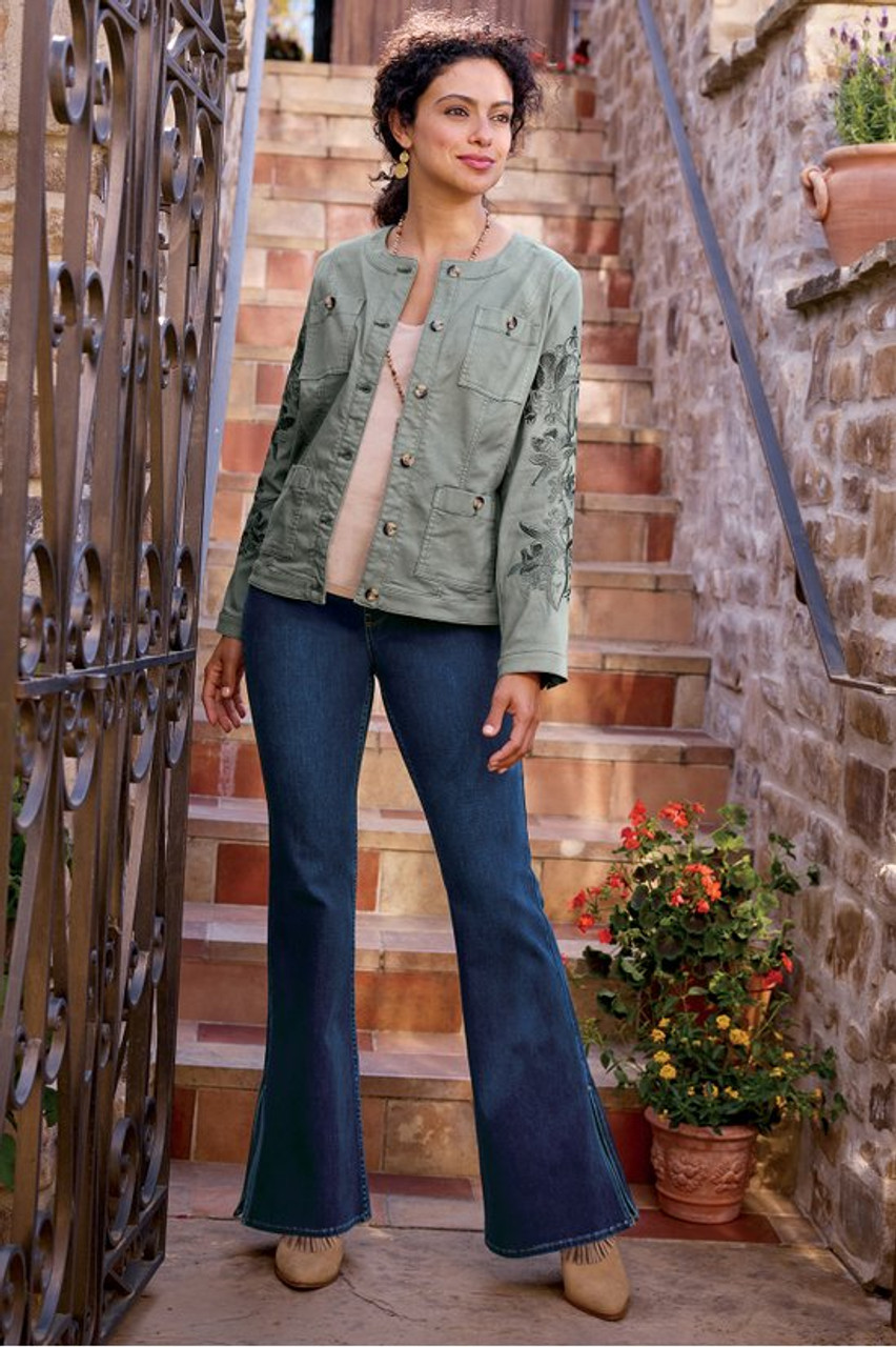 Ultimate Denim Slit Hem Flare Jeans