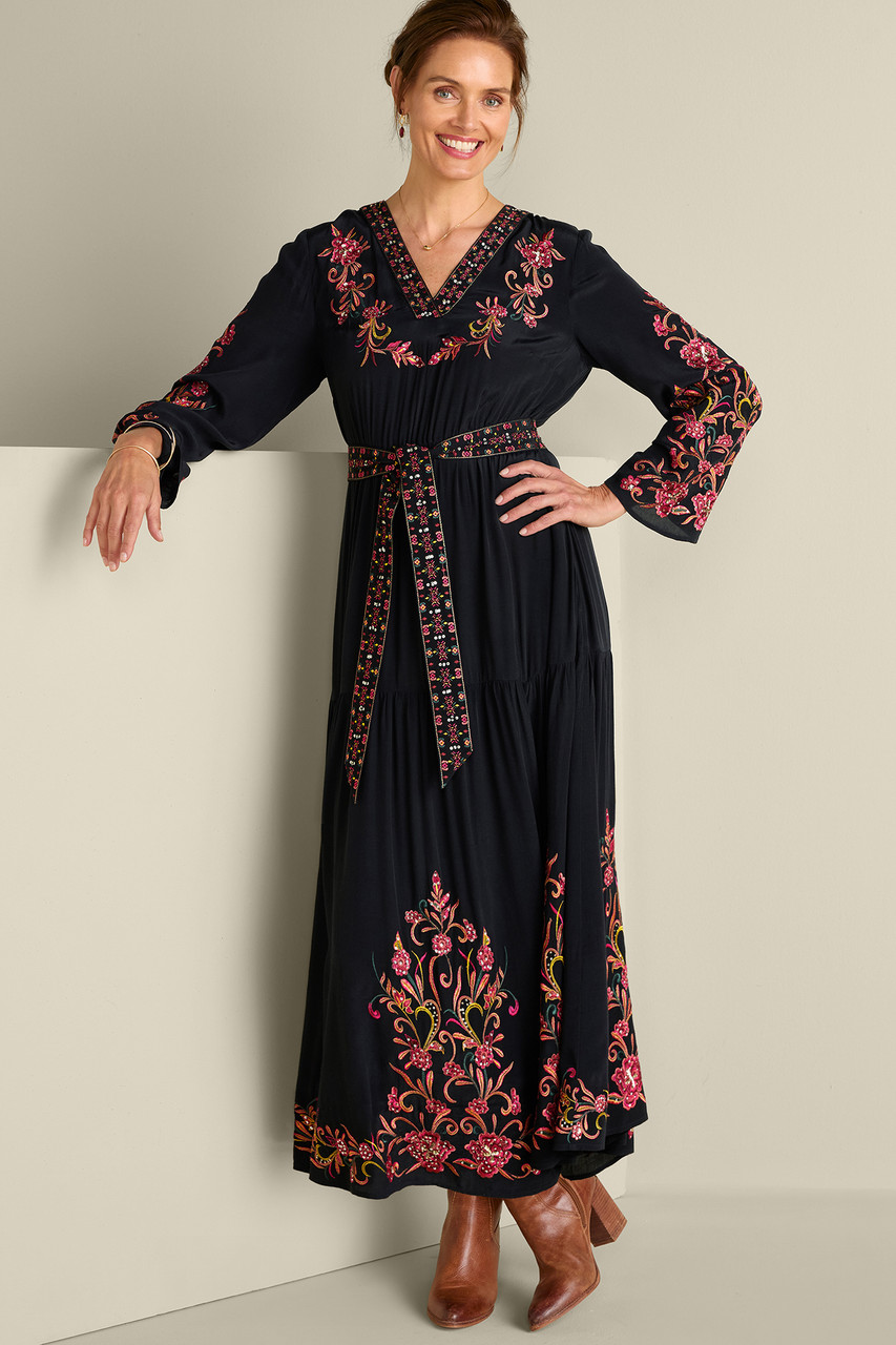 Onyx Embellished Maxi Dress