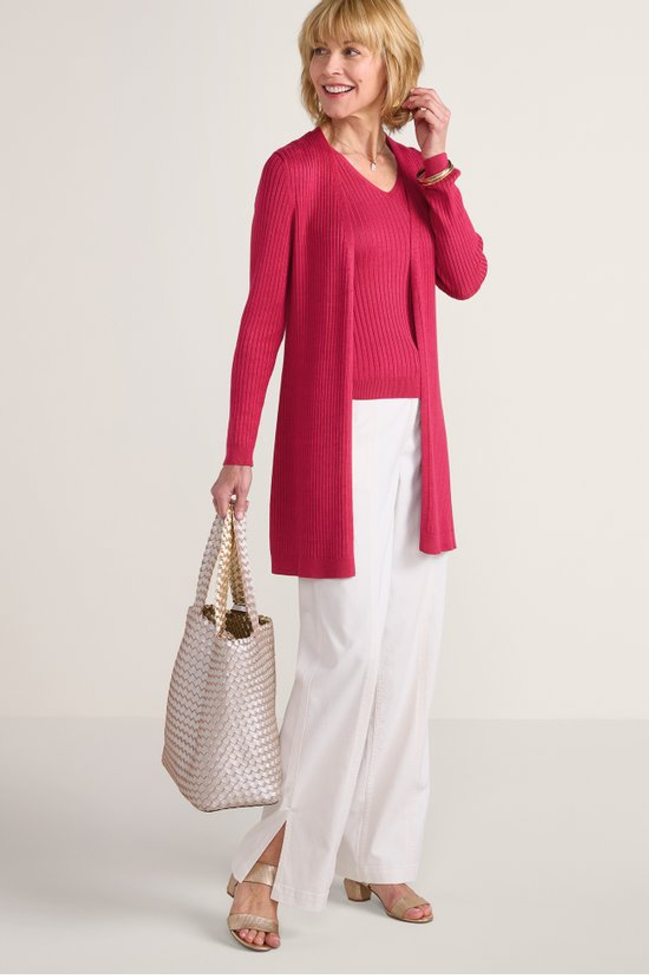 SoftEssential™ Ribbed Long Cardi1483