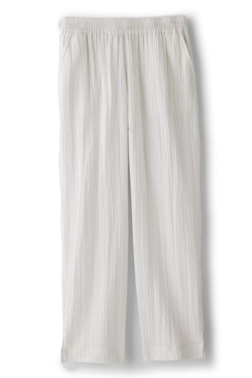 Khulani Straight Leg Gauze Crop Pants