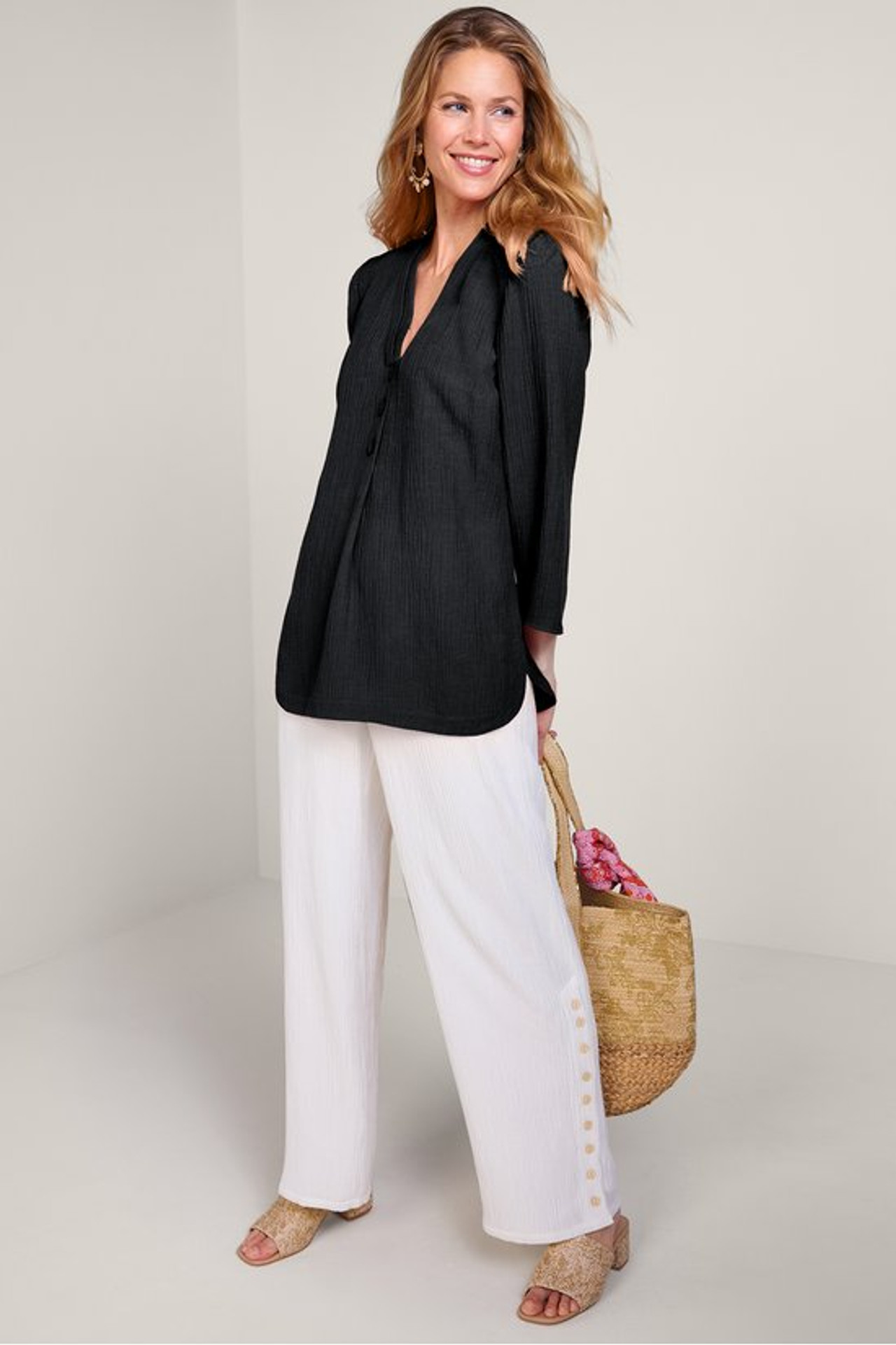 Oceo Gauze Button Tunic