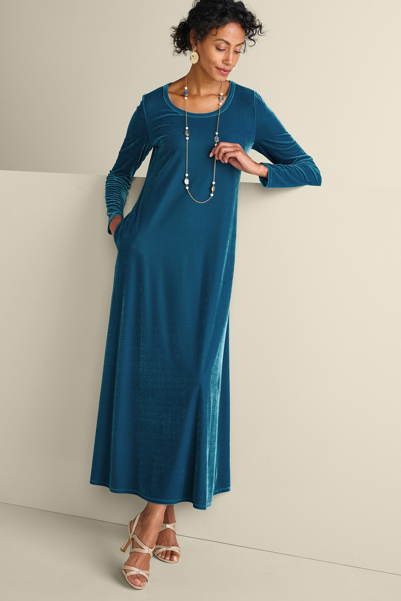Santiago Stretch Velvet Dress1562