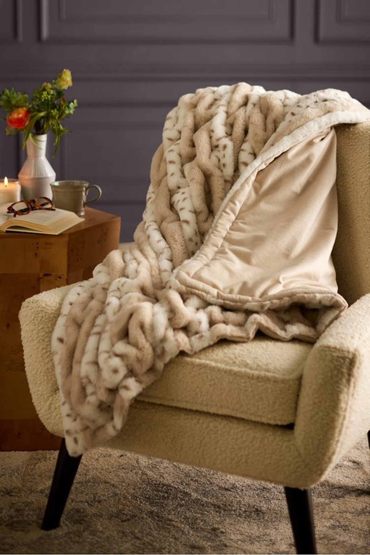 La Parisienne Faux Fur Throw