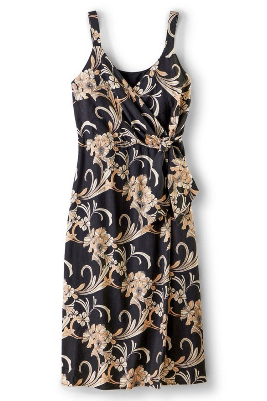 Isla Stretch Linen Midi Dress