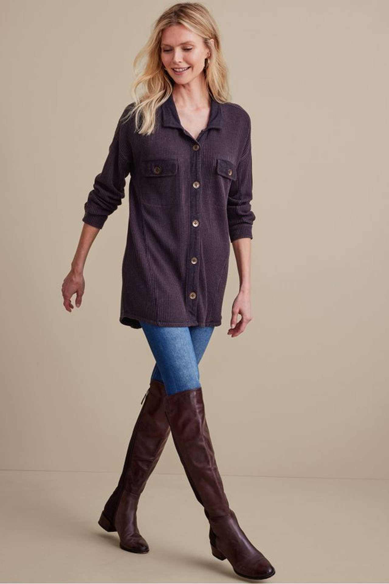 Audra Waffle Tunic