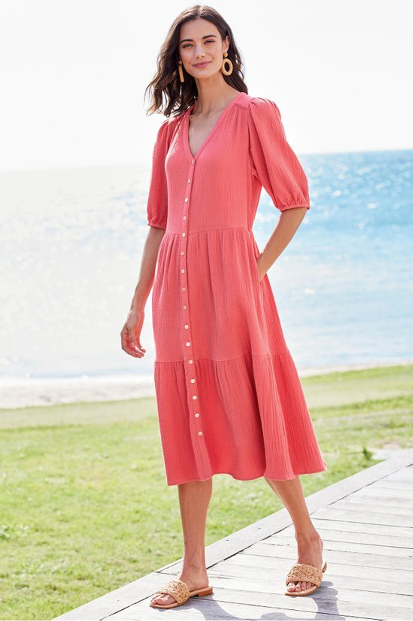 Arielle Gauze Midi Dress