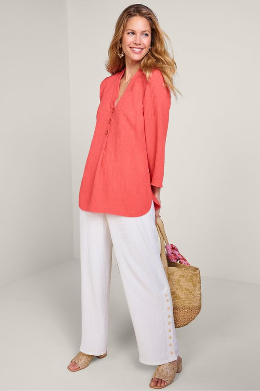 Oceo Gauze Button Tunic