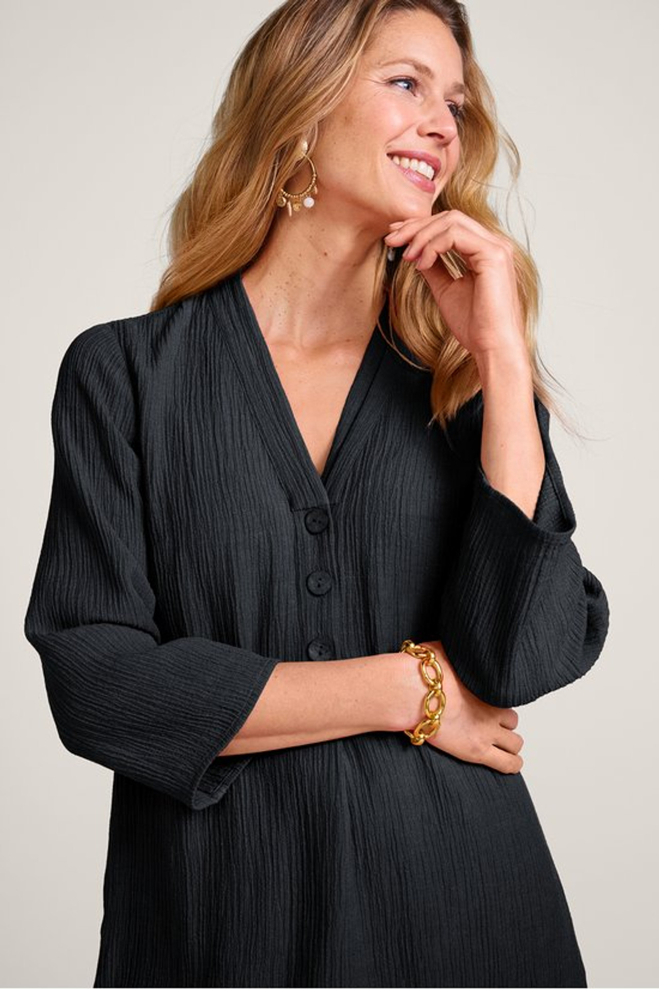 Oceo Gauze Button Tunic