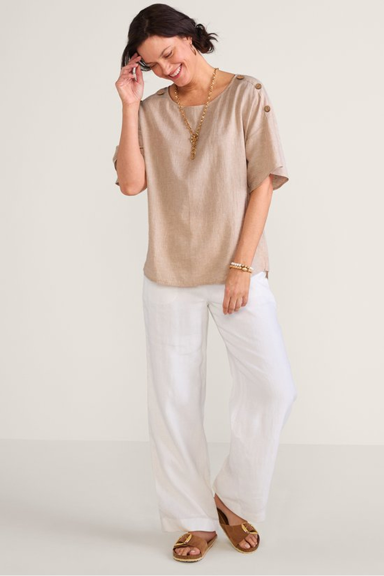 Andrea Linen Blend Pullover