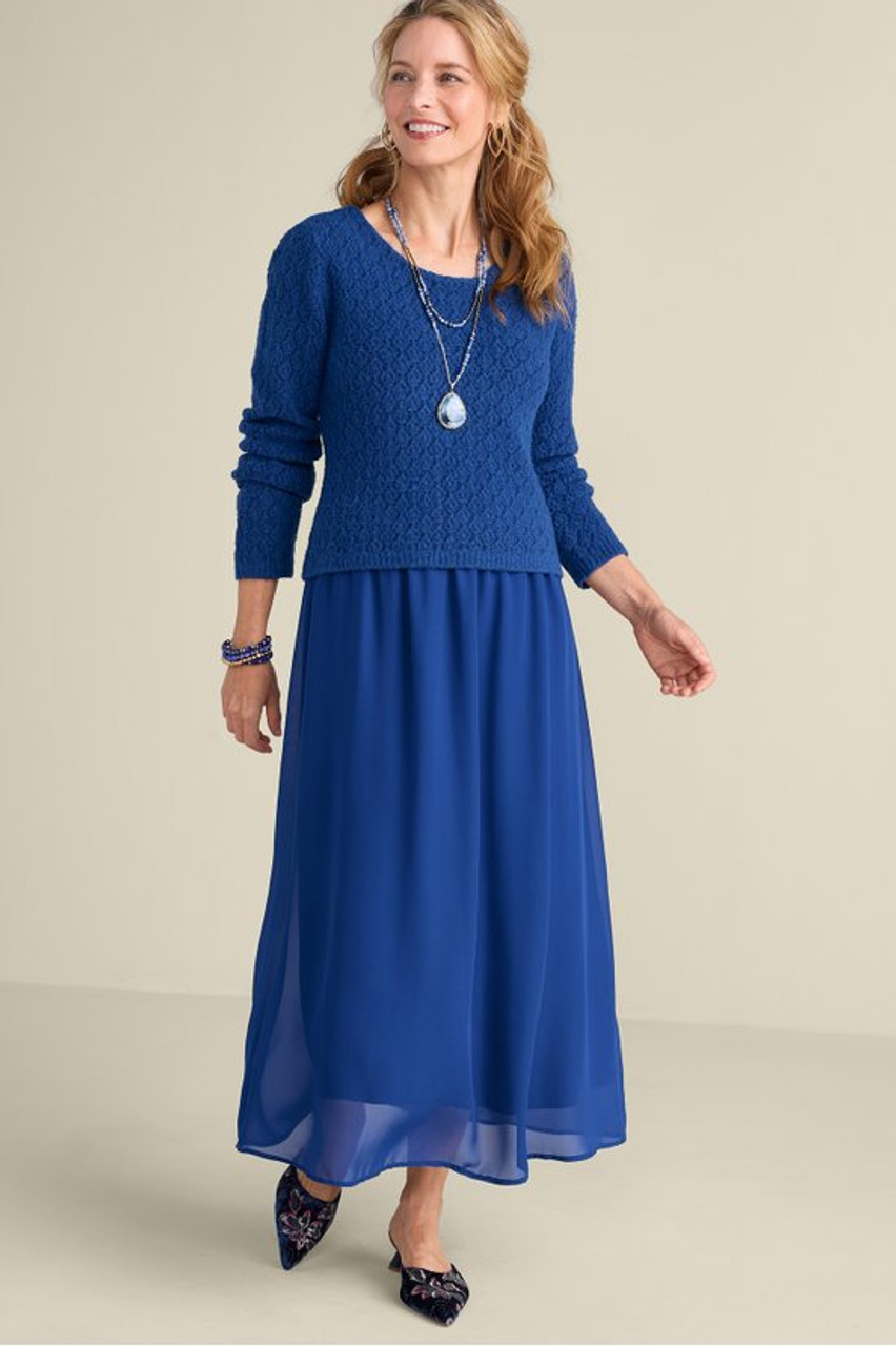 Cassie Pointelle Sweater Dress