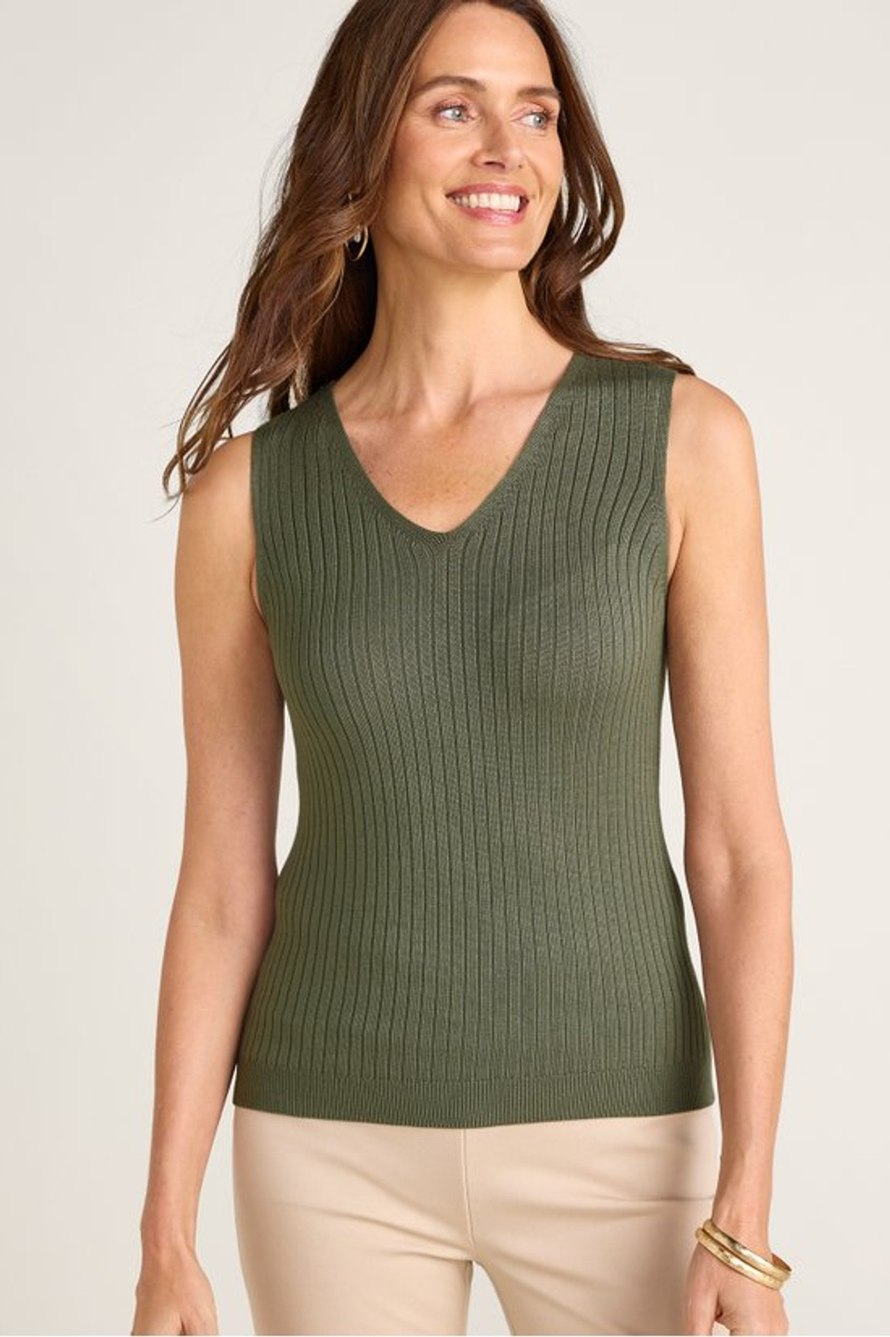 SoftEssential™ Ribbed Sweater Tank1489