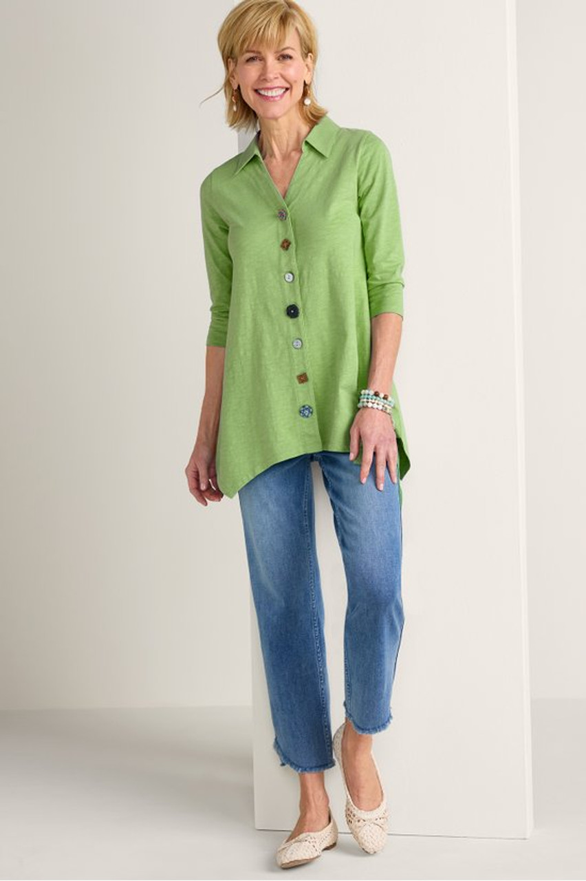 Danielle Button 3/4 Sleeve Tunic