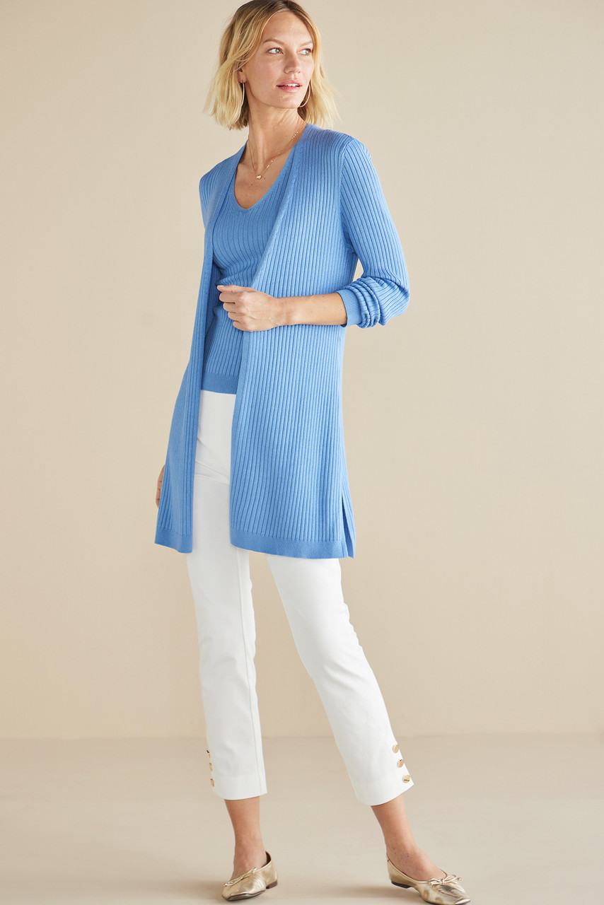 SoftEssential™ Ribbed Long Cardi1483