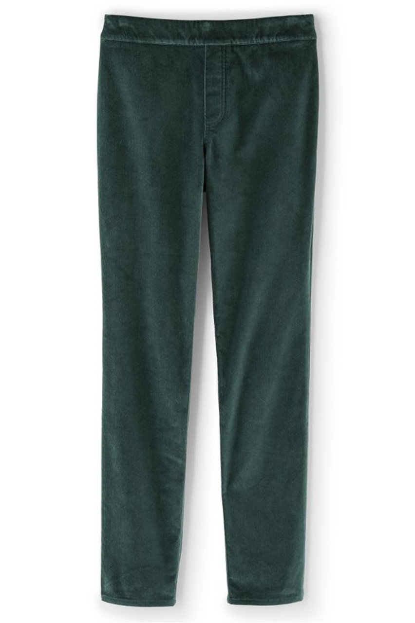 Sutton Velveteen Pull-On Slim Leg Pants