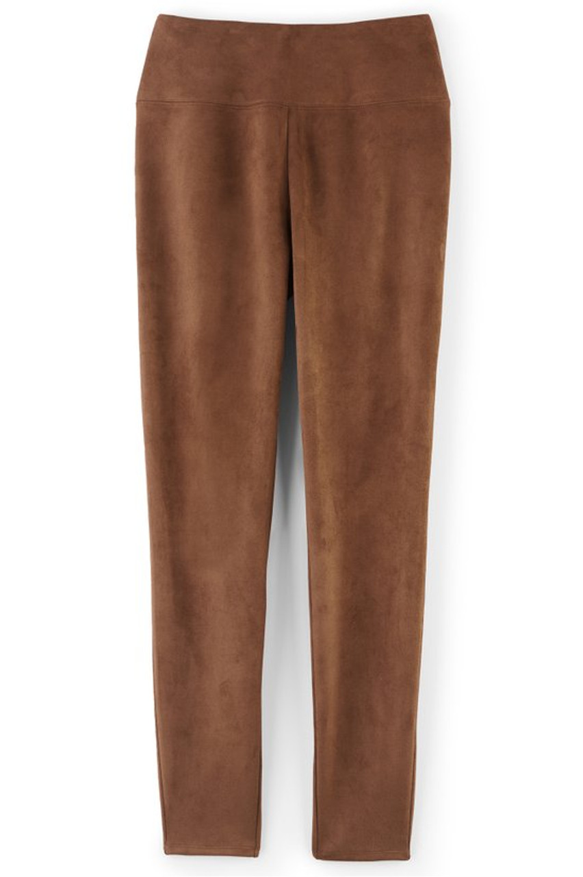 Faux Suede Pull-On Leggings